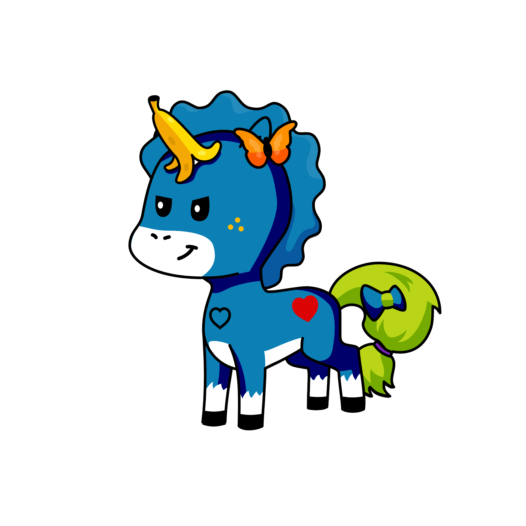 shh i want play crossy road, the unicorn