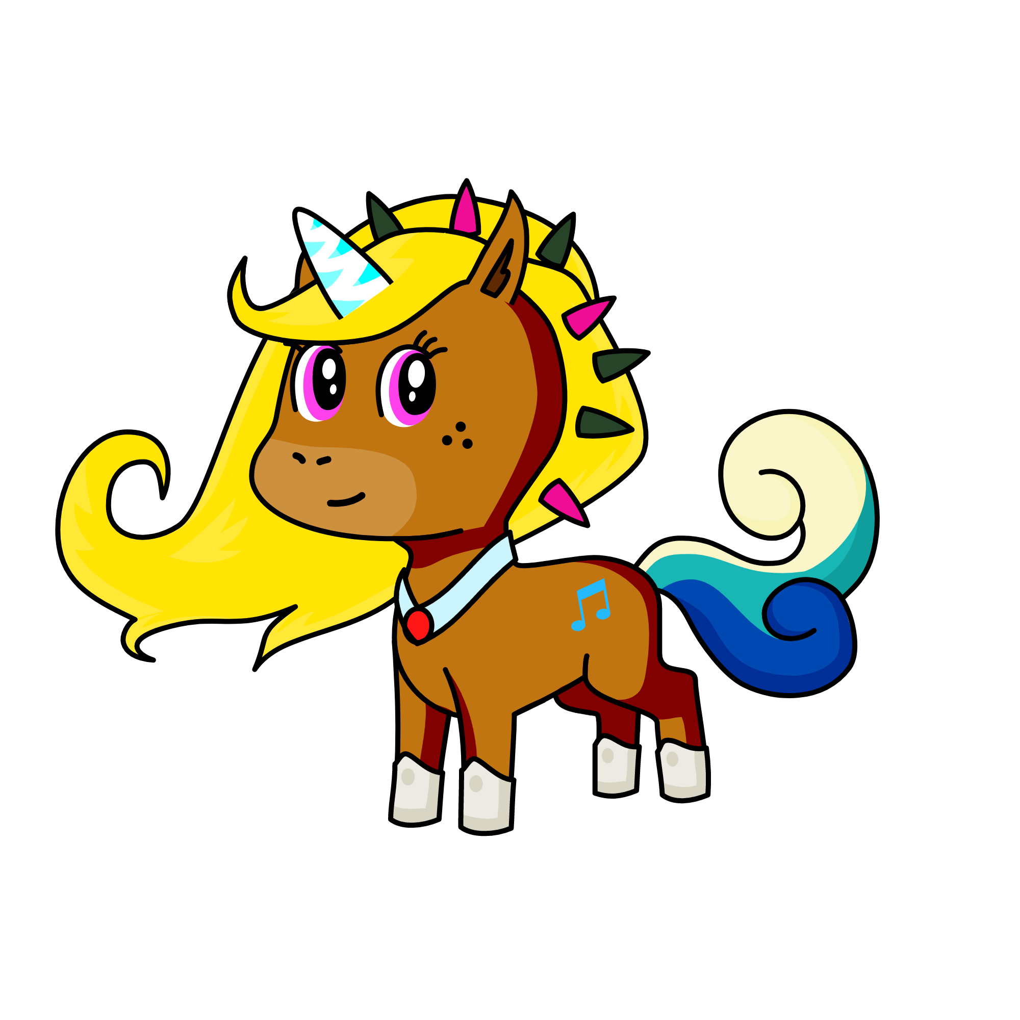 big fluffy unicorns dancing on rainbows, the unicorn