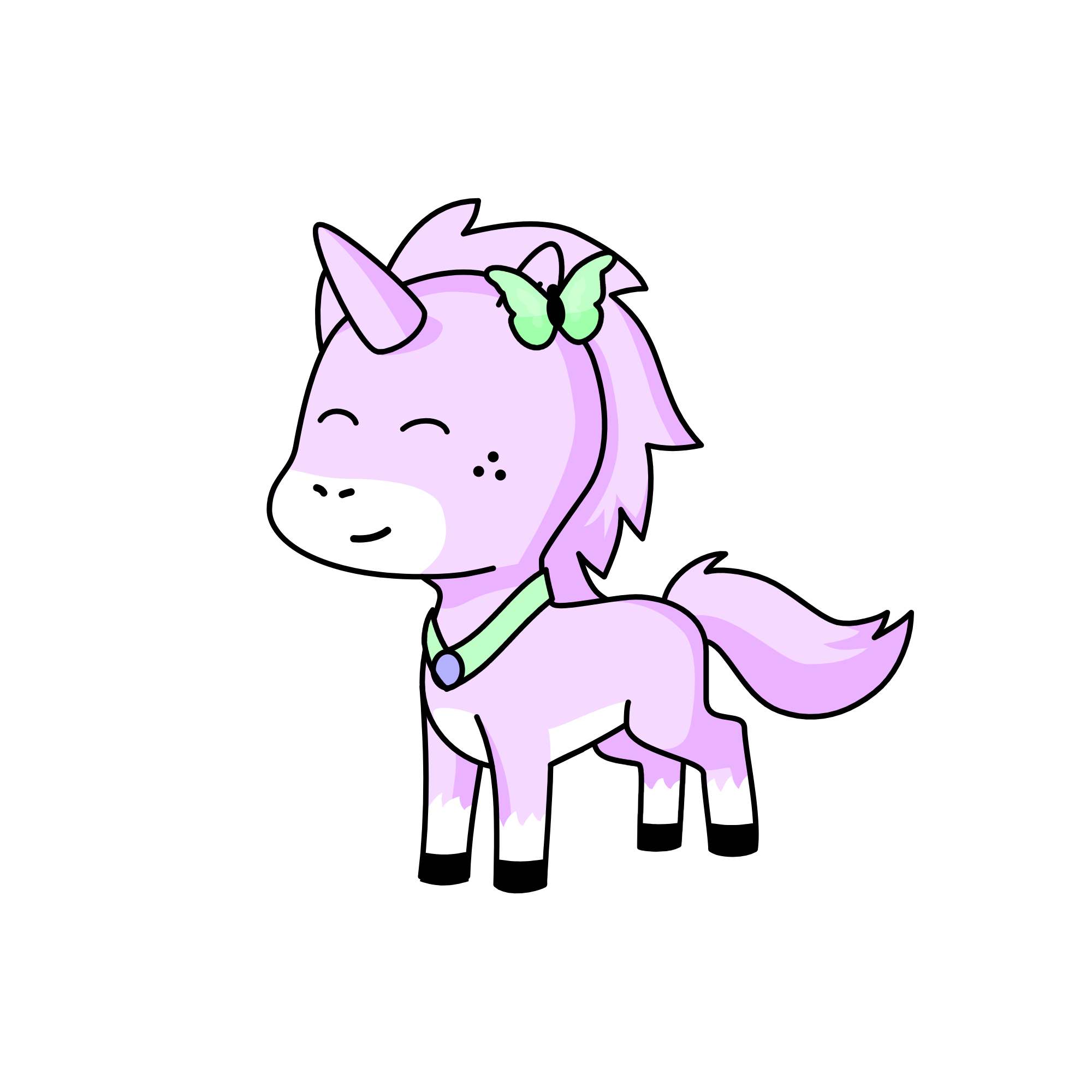 Light as a cloud, the unicorn