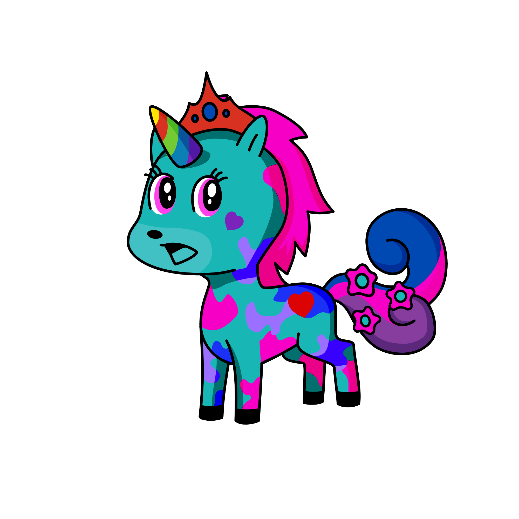 rainbow unicorn, the unicorn