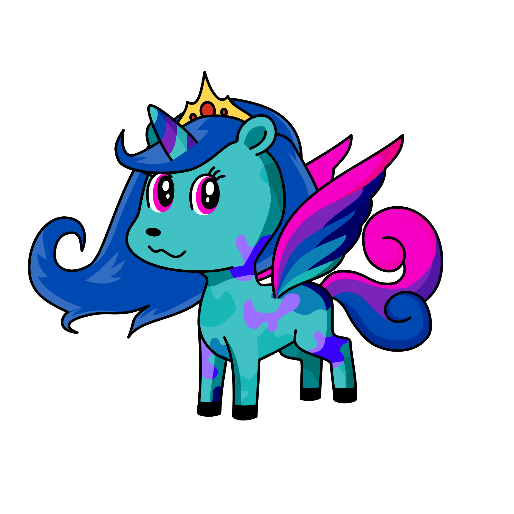 Queen Midnight, the unicorn