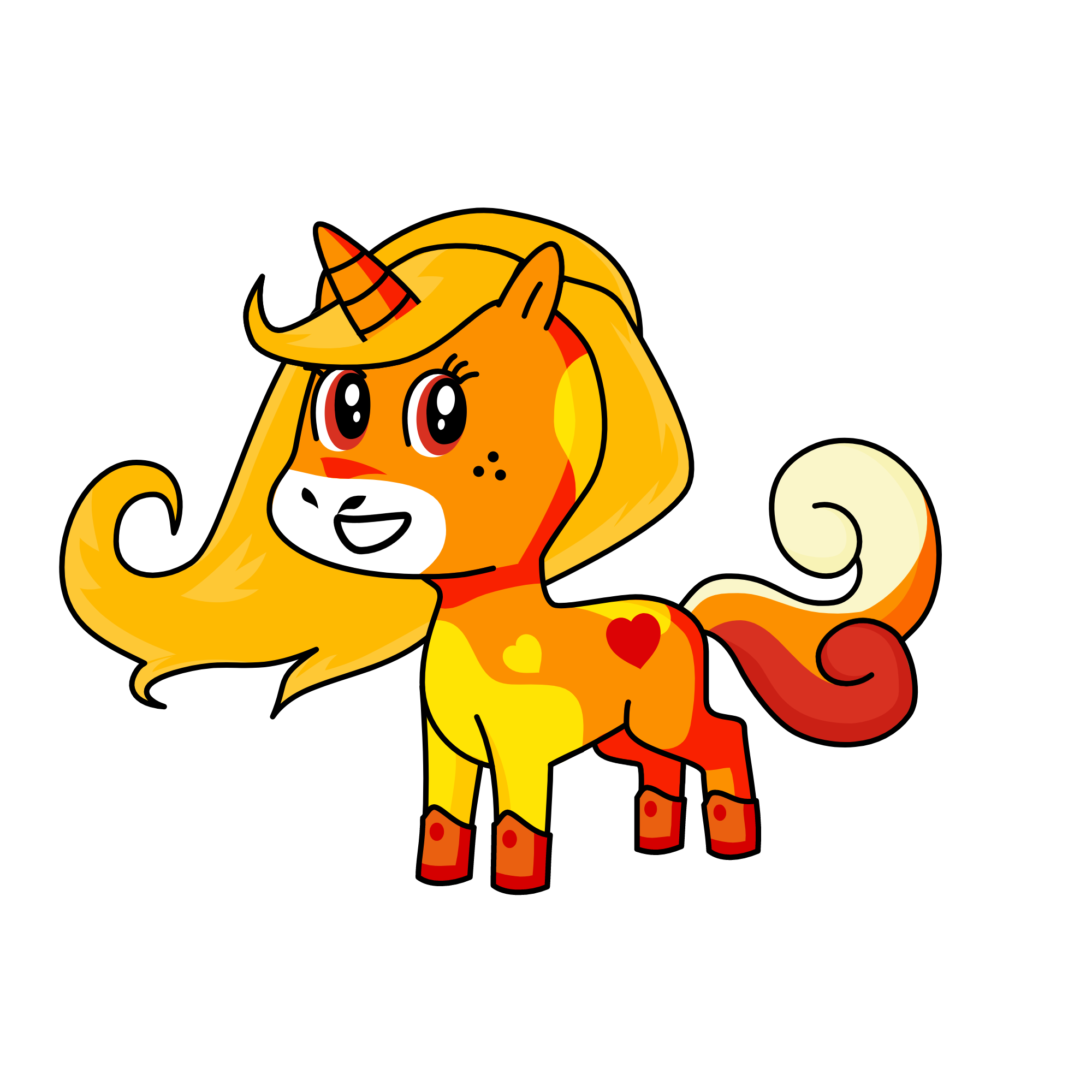 Fire fox, the unicorn