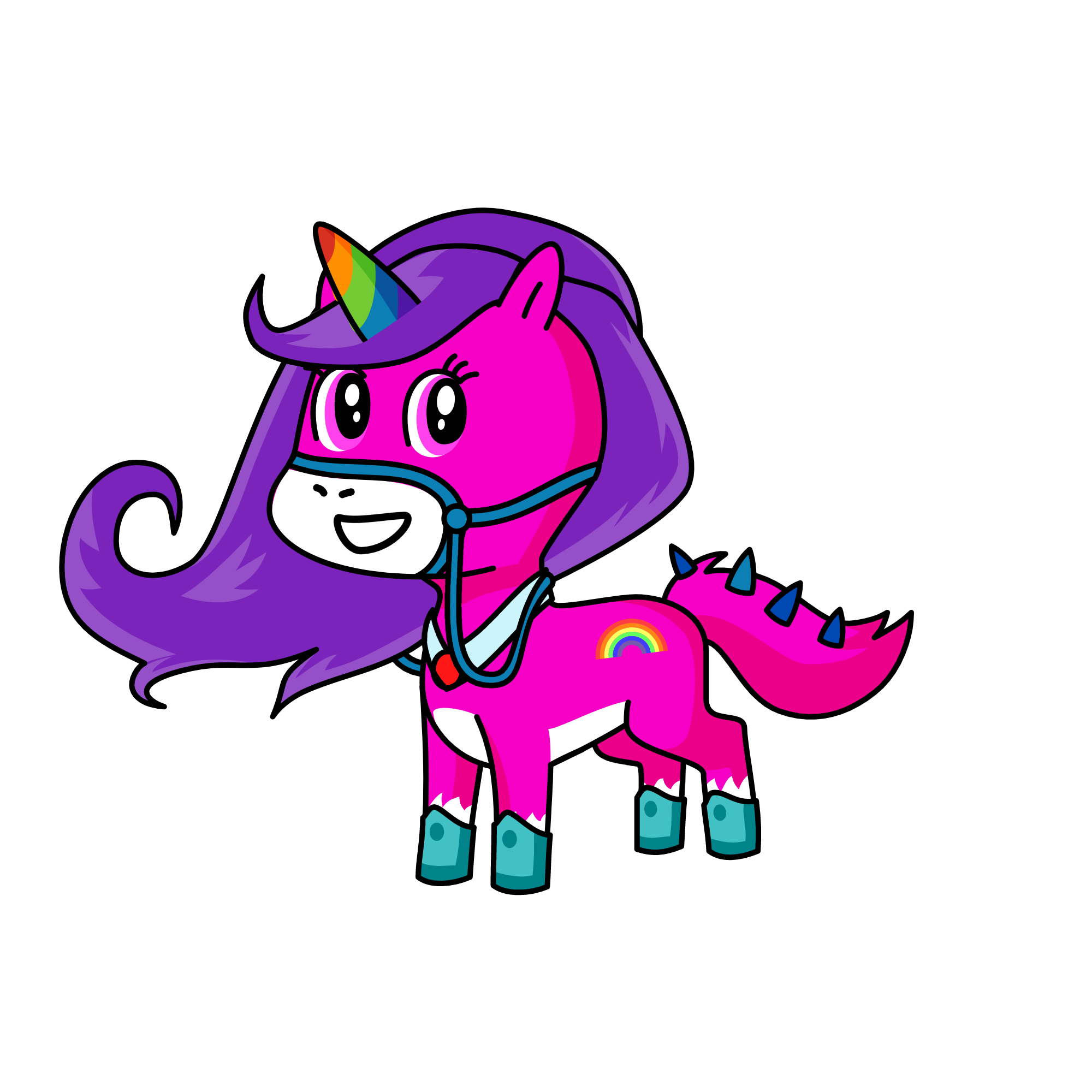 rainbow glitter, the unicorn
