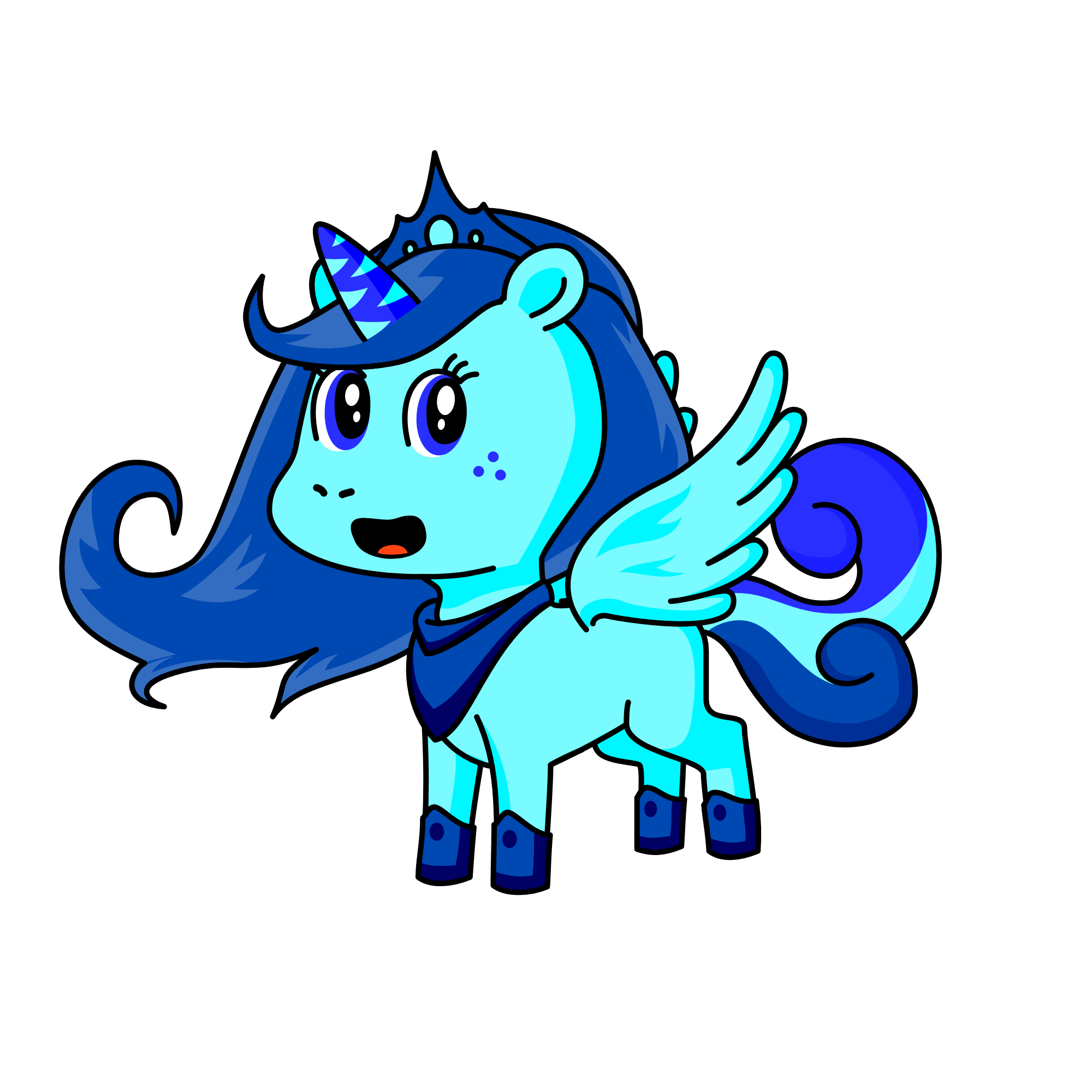 Queen of blue, the unicorn