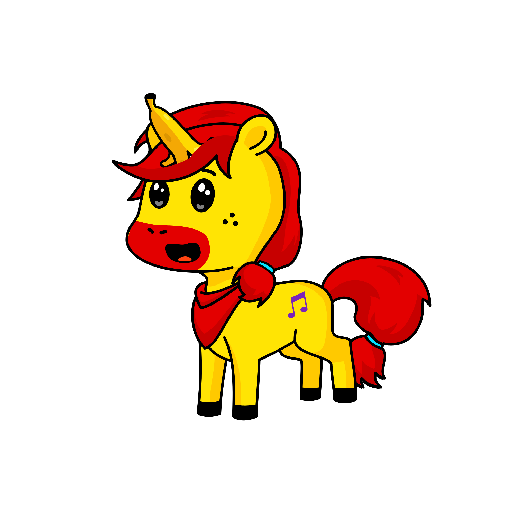 i m a singer who cannot sing well that is why i got a banana, the unicorn