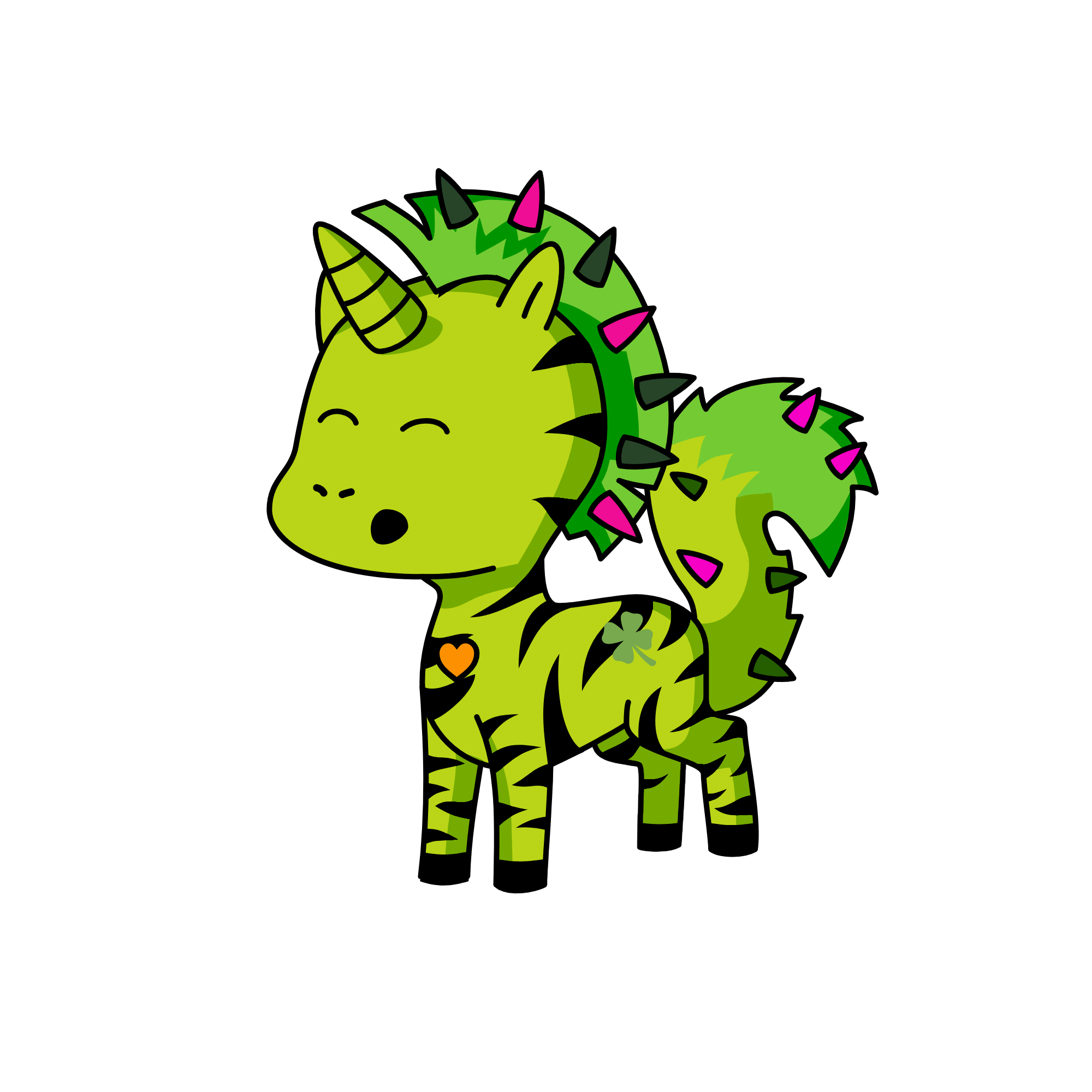 Greeny, the unicorn