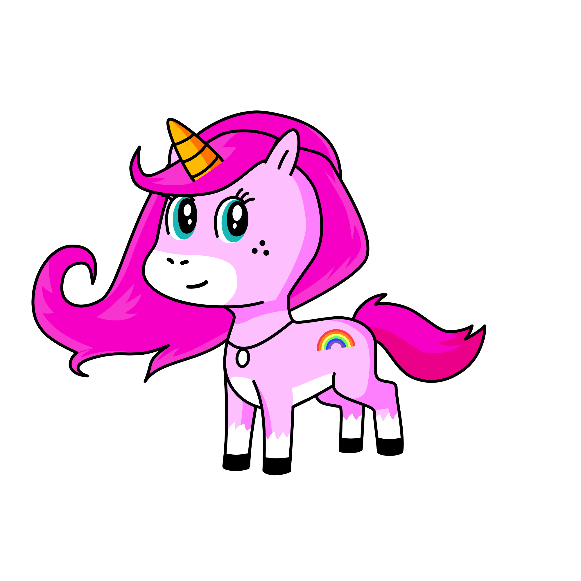 Rainbow, the unicorn