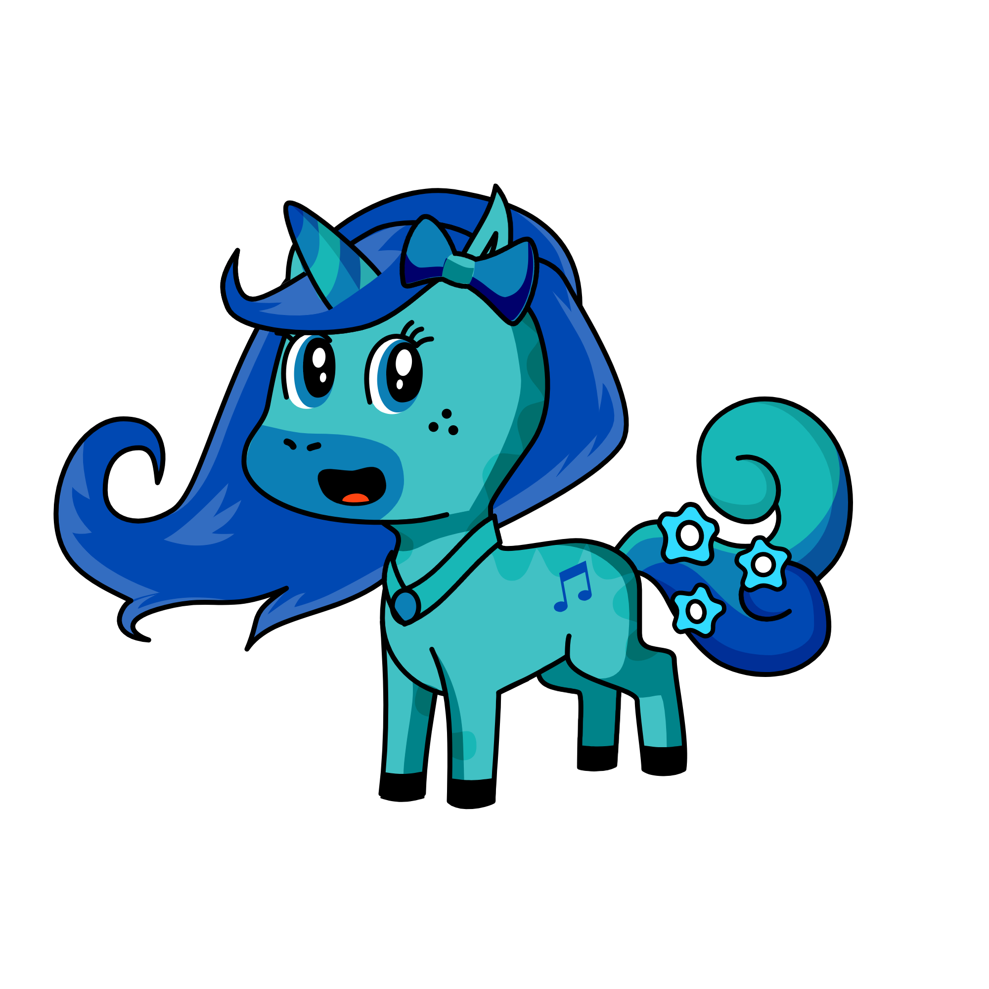 Little Blue, the unicorn