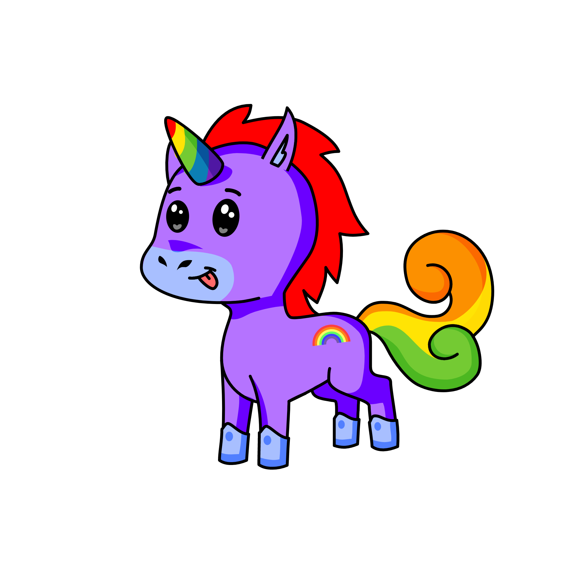 Rainbow corn, the unicorn