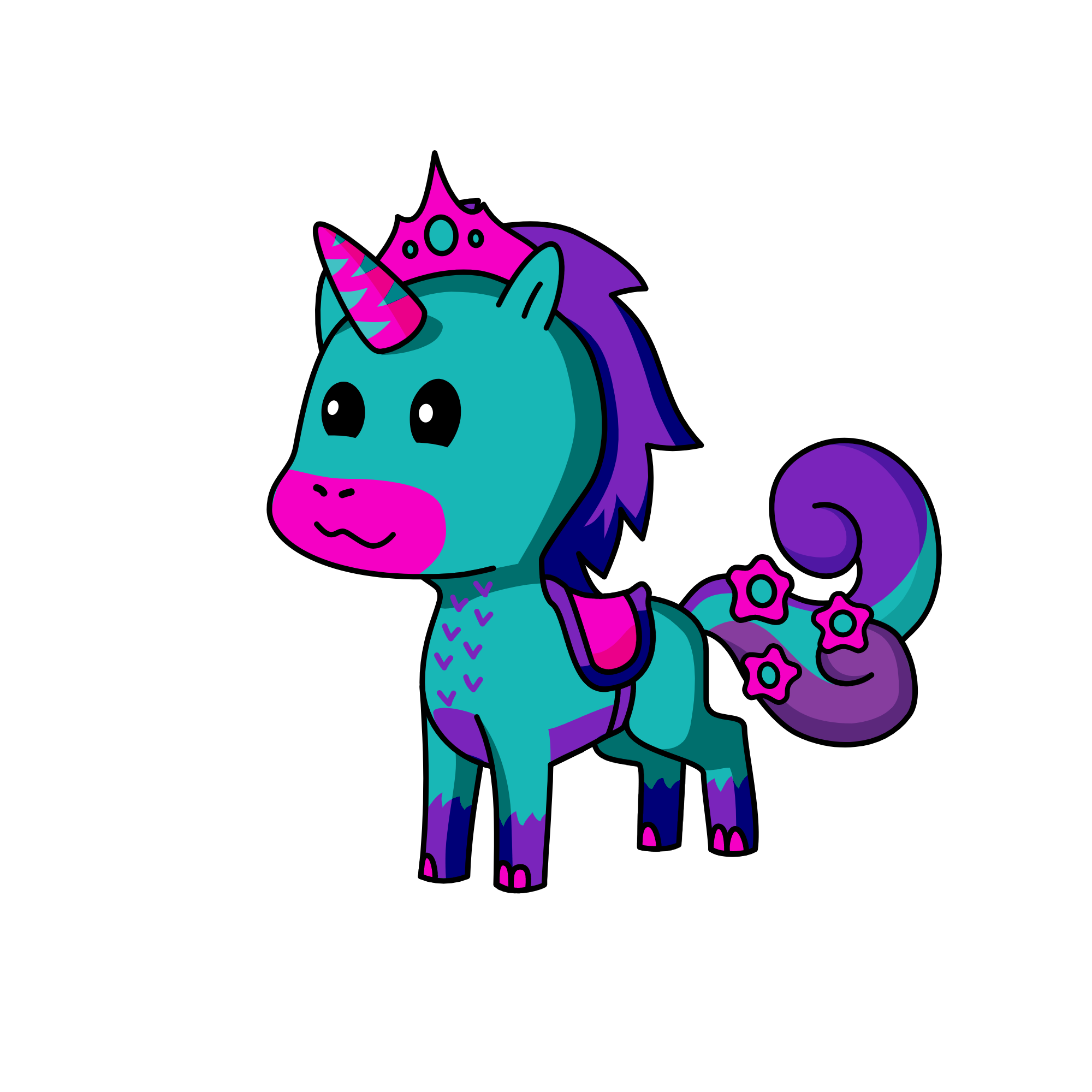 grey vs PINK AND PURPLE!!!!, the unicorn