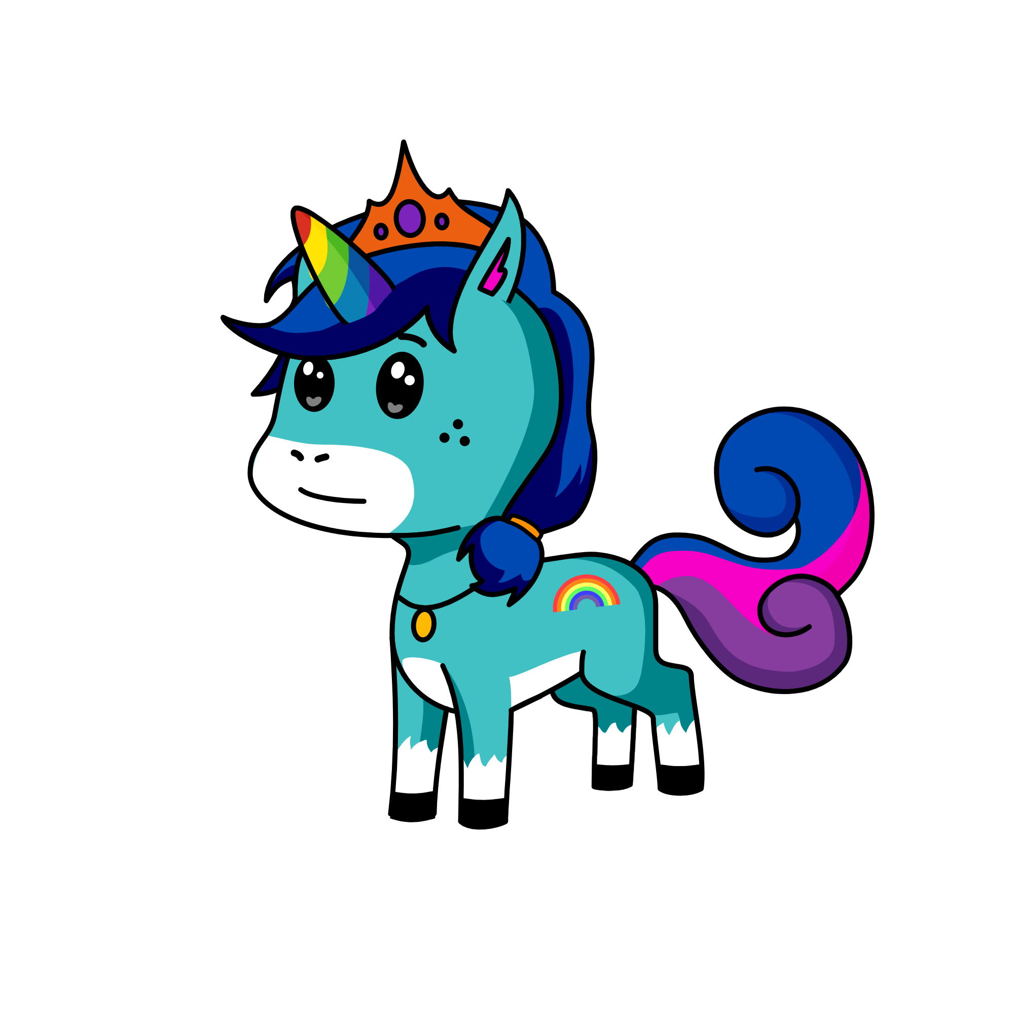 Rainbow Unicorn, the unicorn