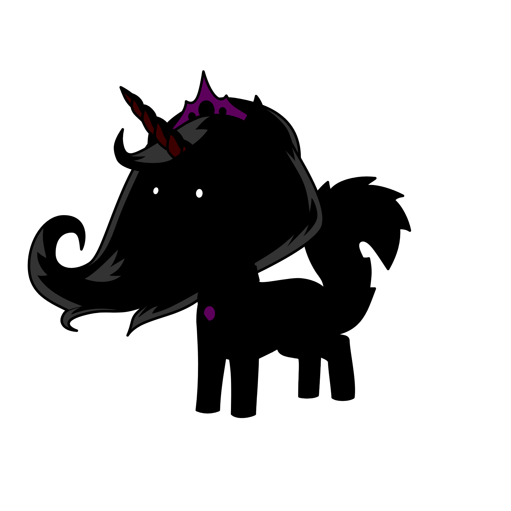 the dark Queen, the unicorn