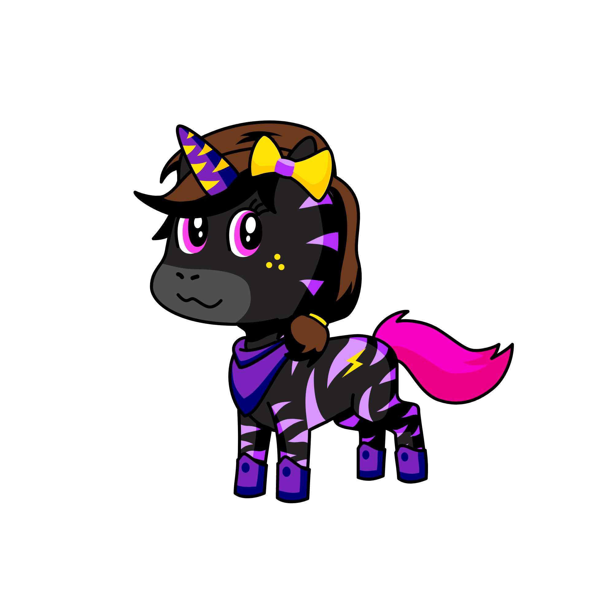 mandy the evil unicorn from the wourld adopt me, the unicorn