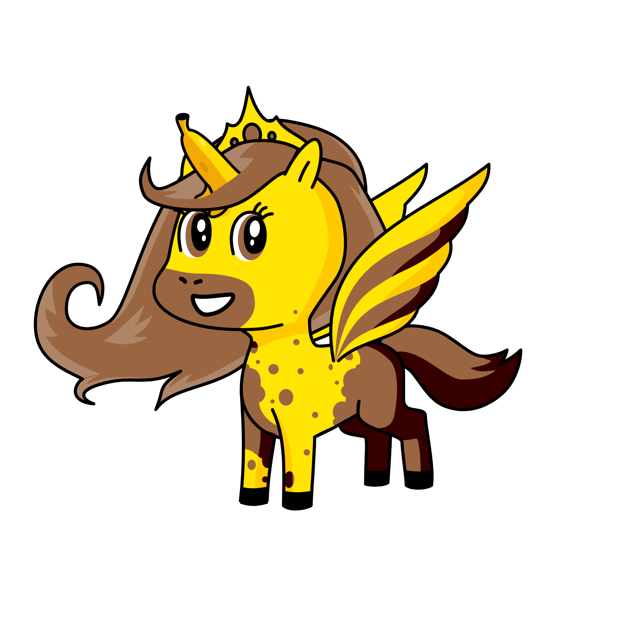 Queen of the bananas, the unicorn