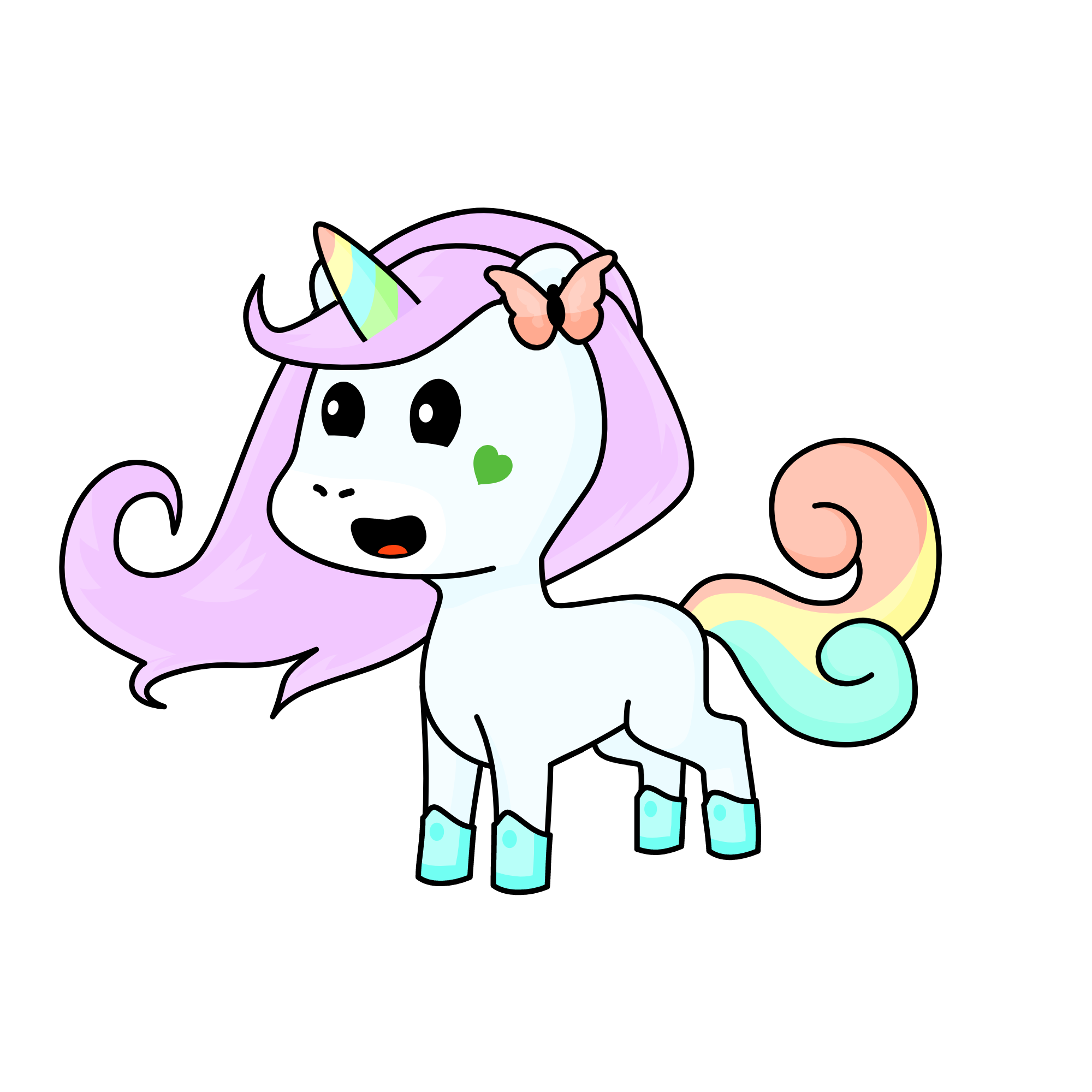 Rainbow, the unicorn