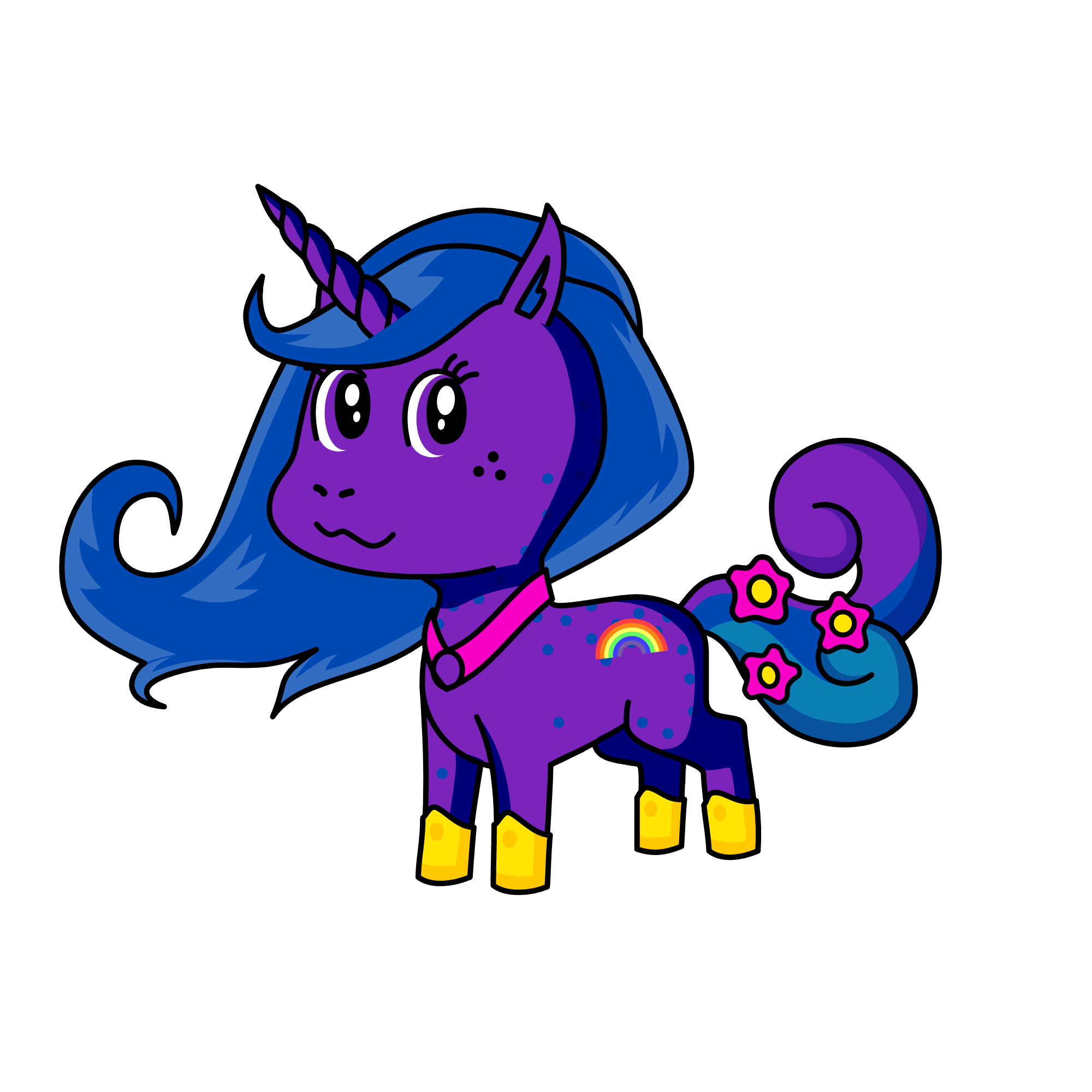 Luna the moon unicorn, the unicorn