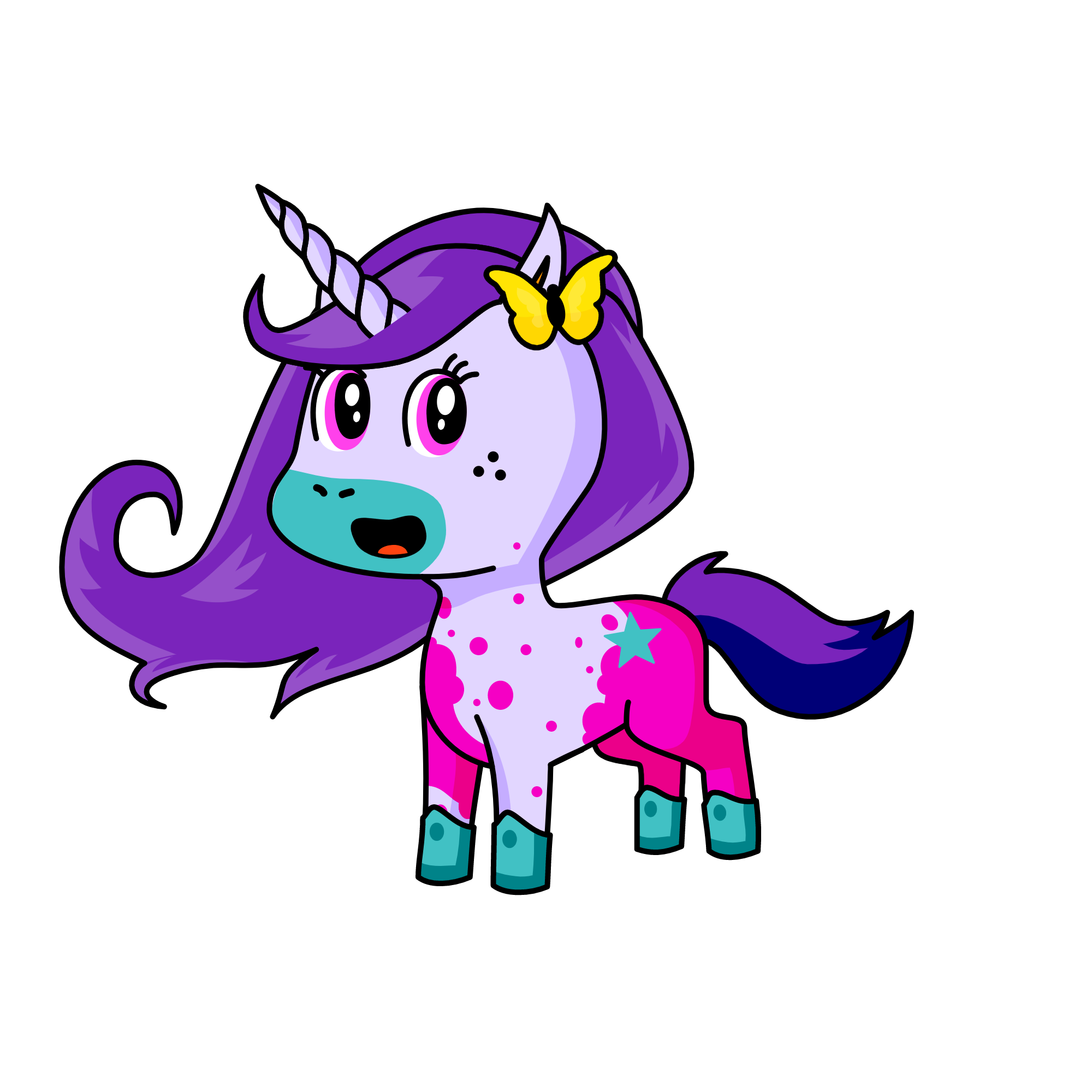 moonlight, the unicorn
