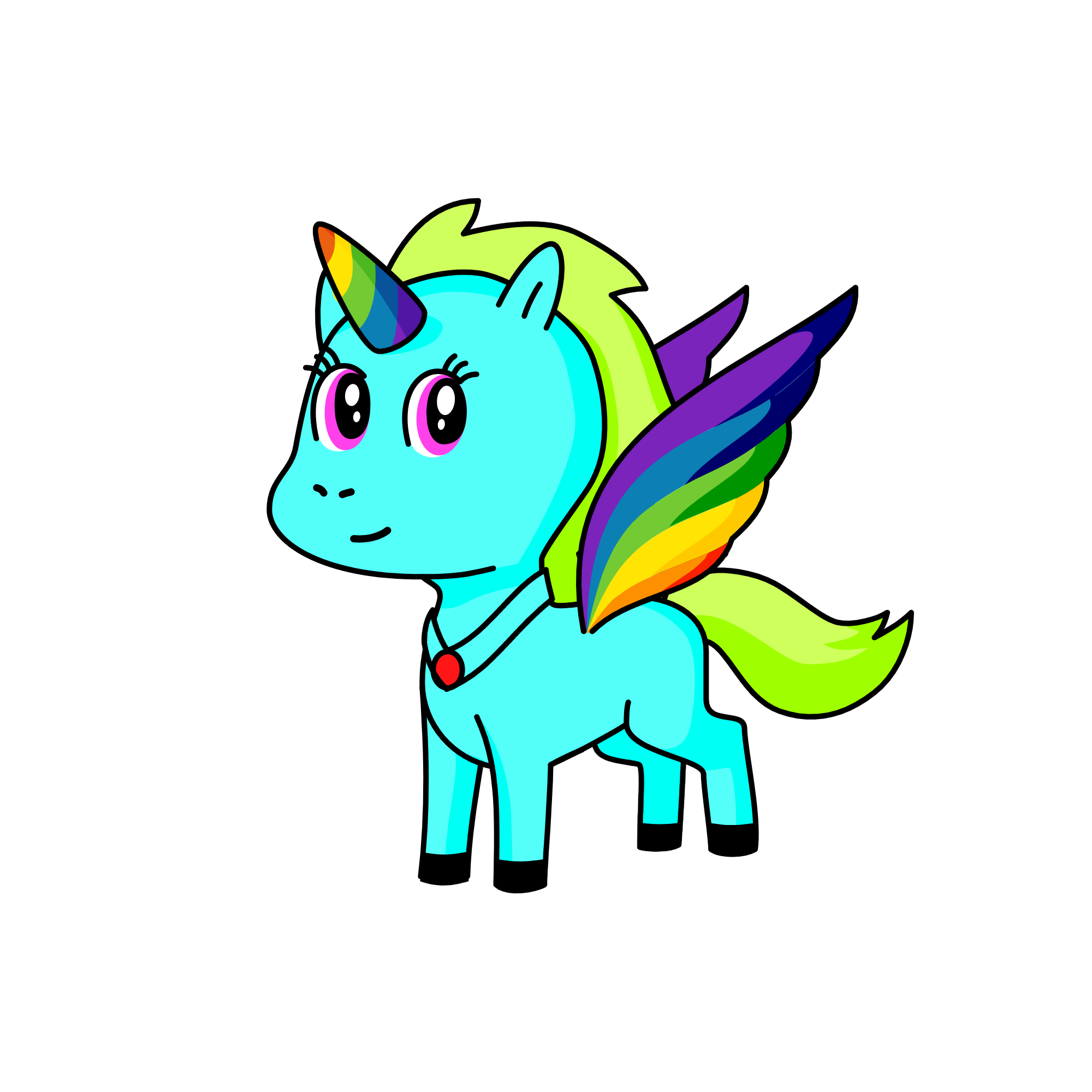 bluey, the unicorn