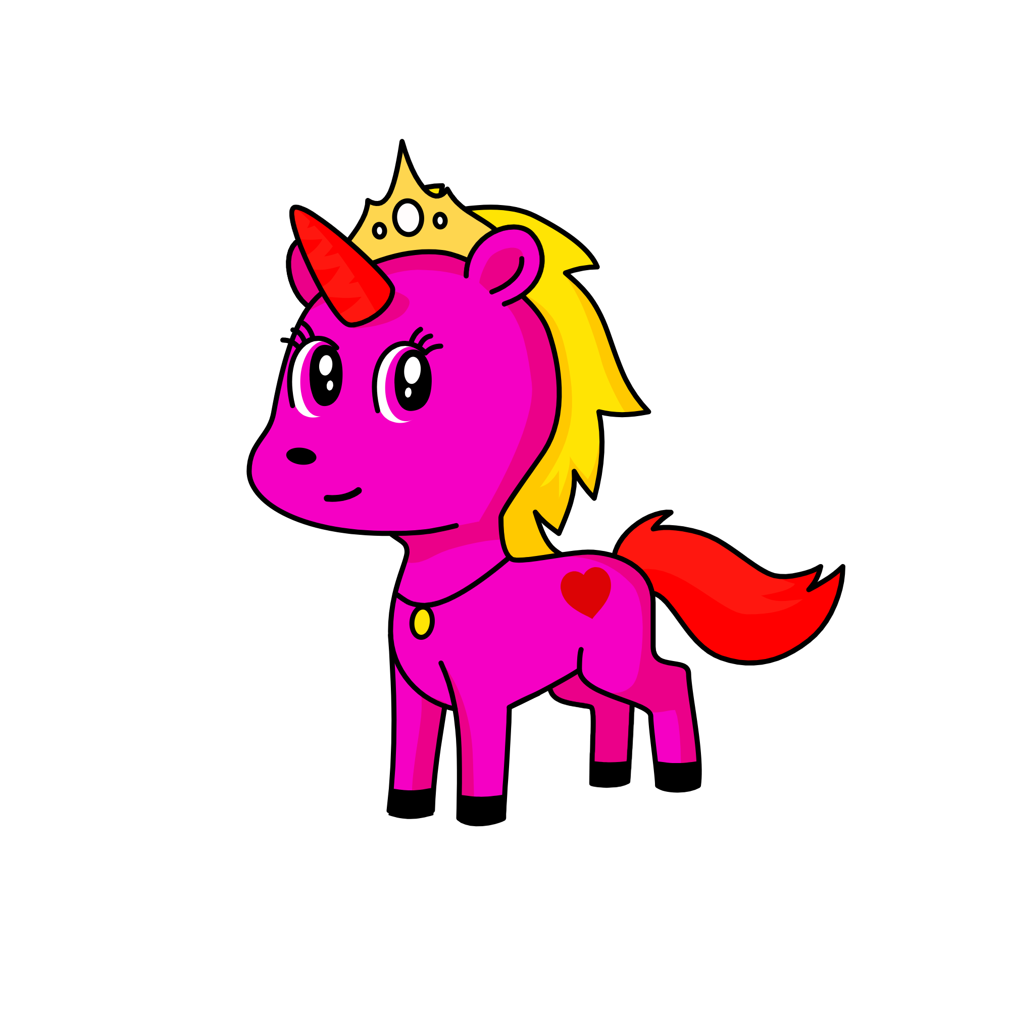 pink queeny, the unicorn