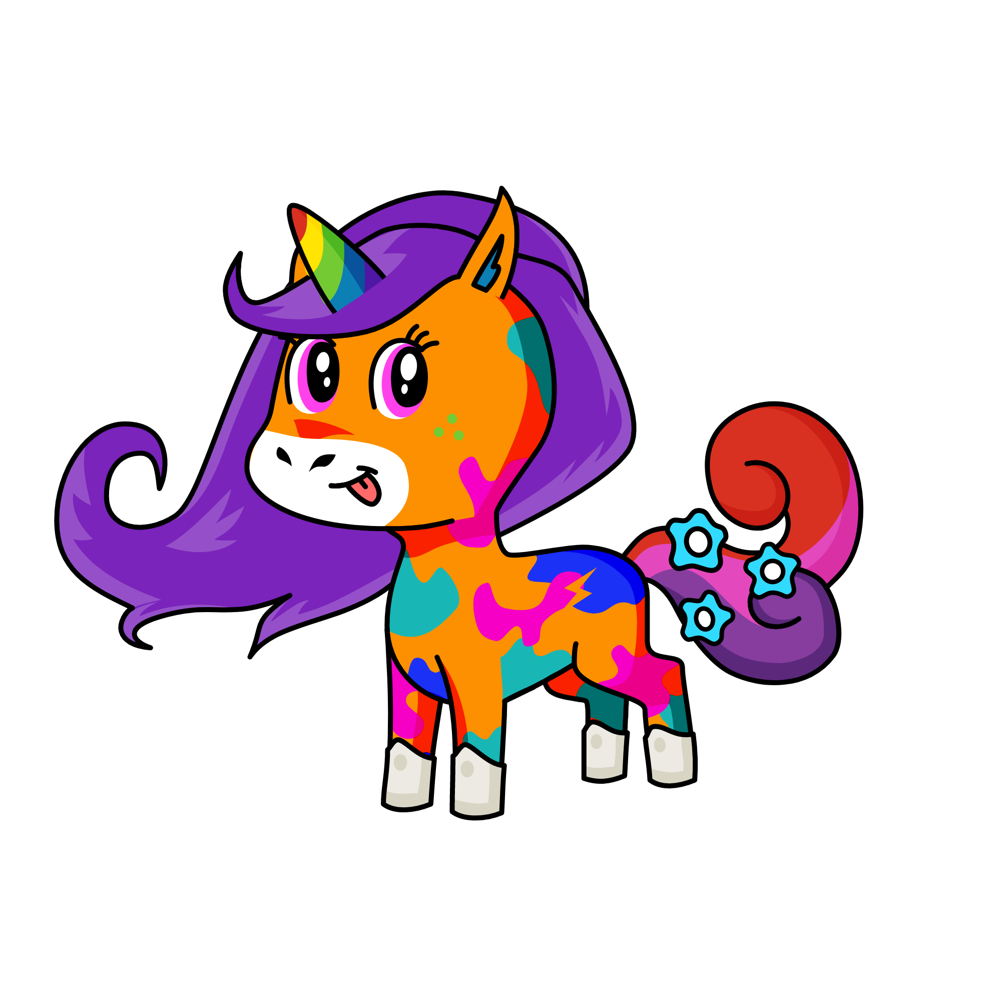 Rainbow, the unicorn