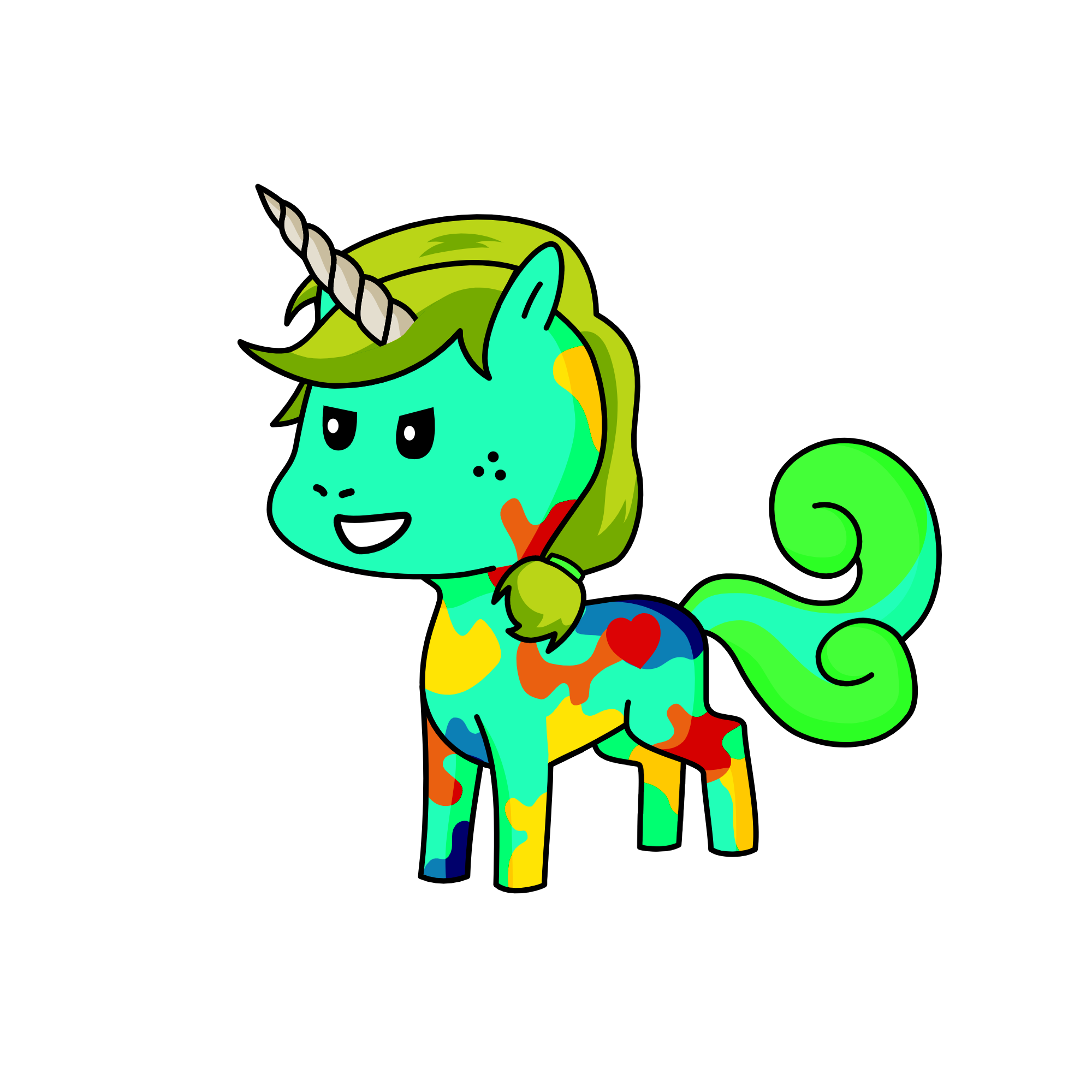 Daddy - paddy - baddy - laddy - yaddy - waddy - spaddy - naddy , the unicorn