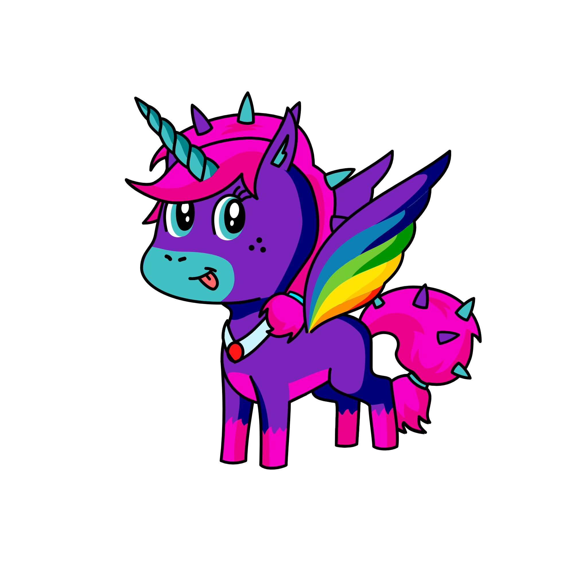 color corn , the unicorn