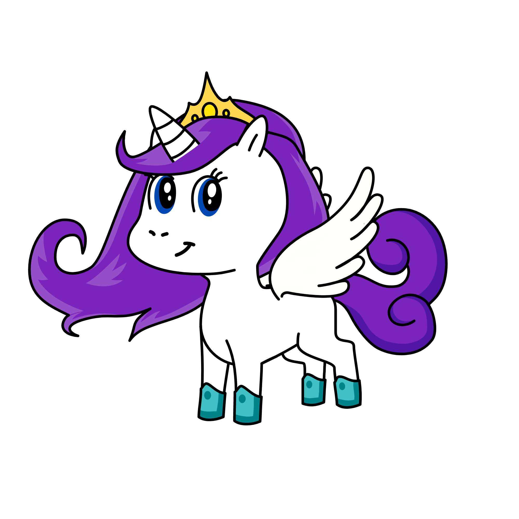 Rarity with wings, the unicorn