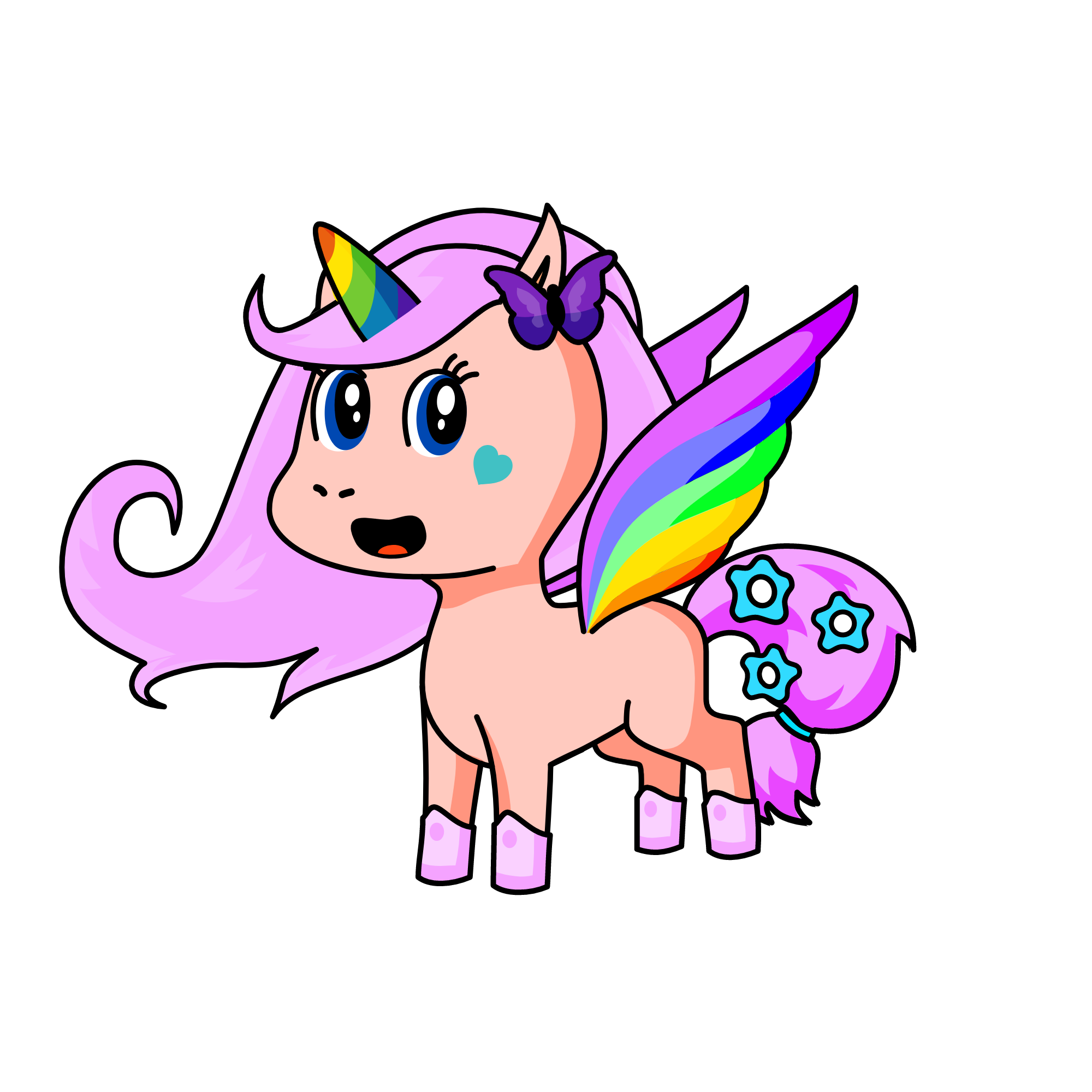 Snow girl, the unicorn