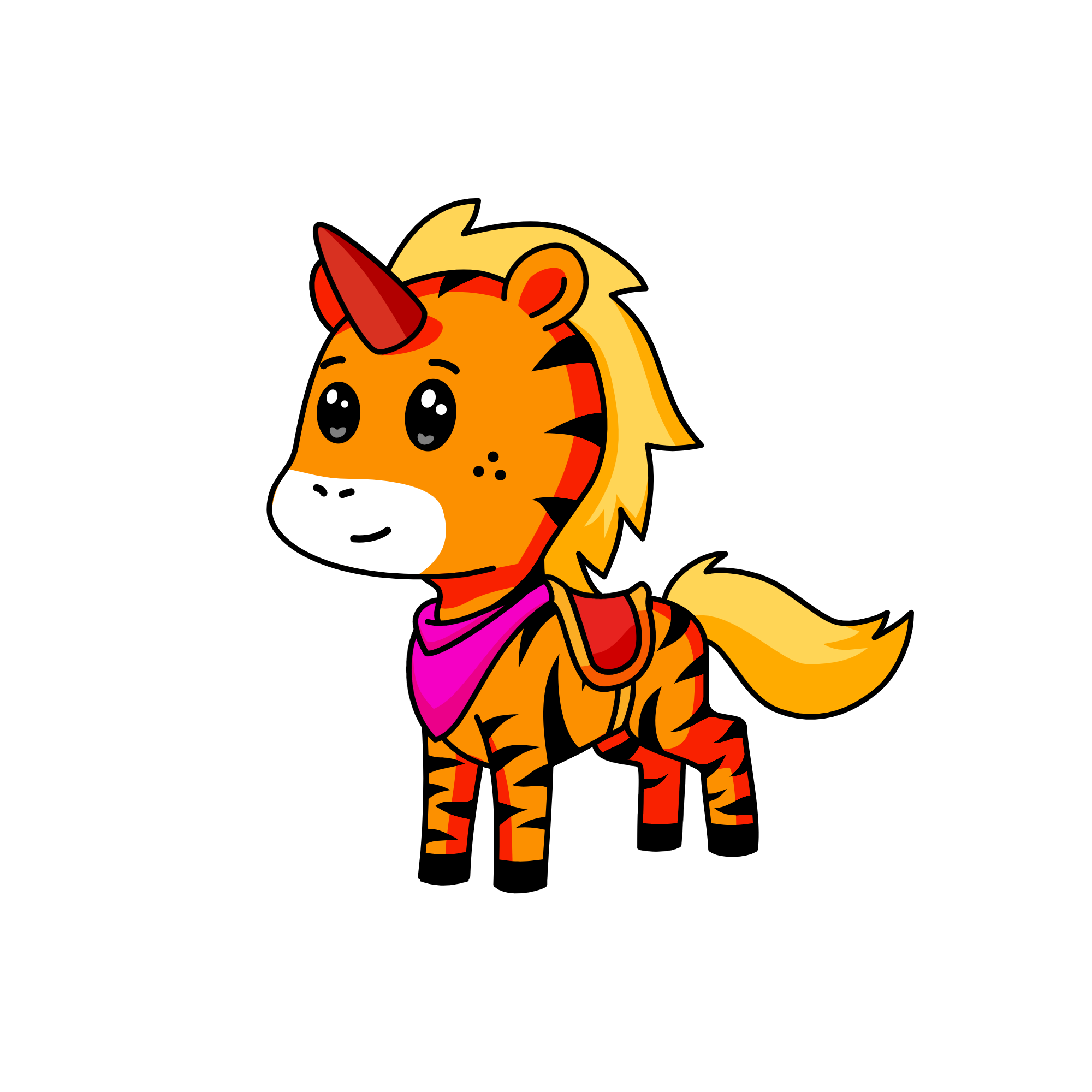 tiger, the unicorn