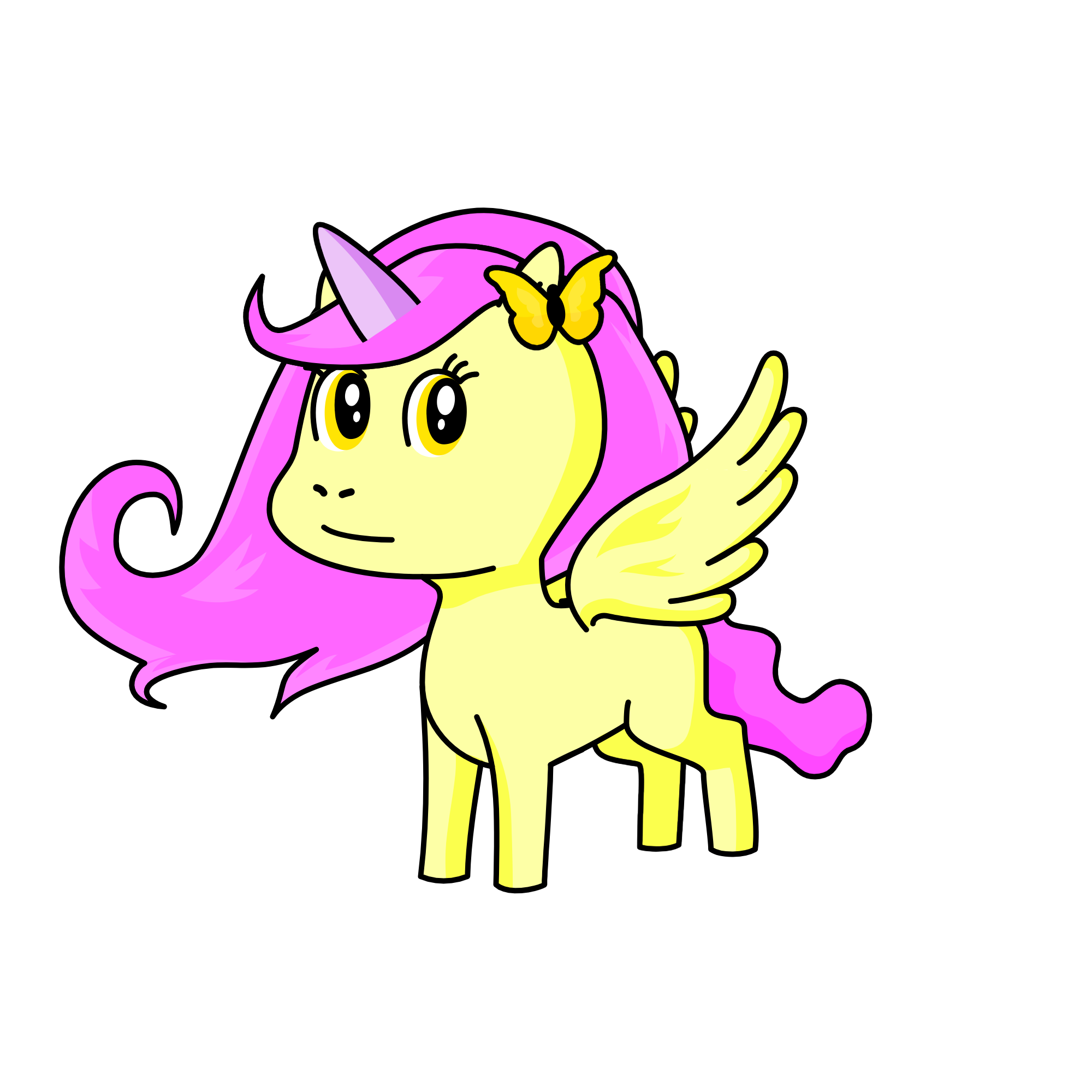 Alicorn Fluttershy, the unicorn