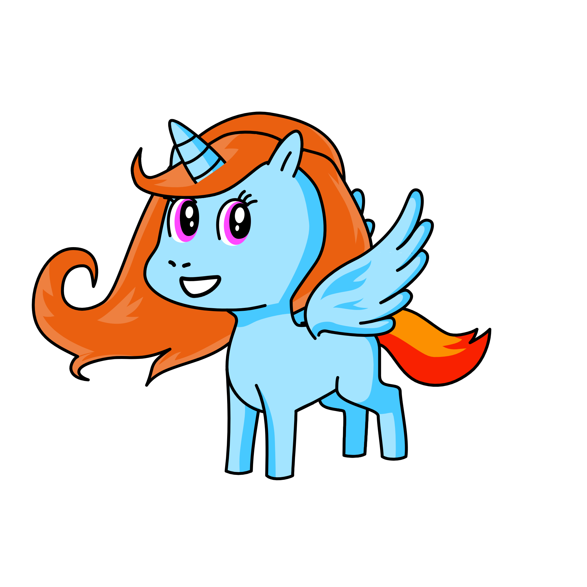 Alicorn Rainbow dash, the unicorn