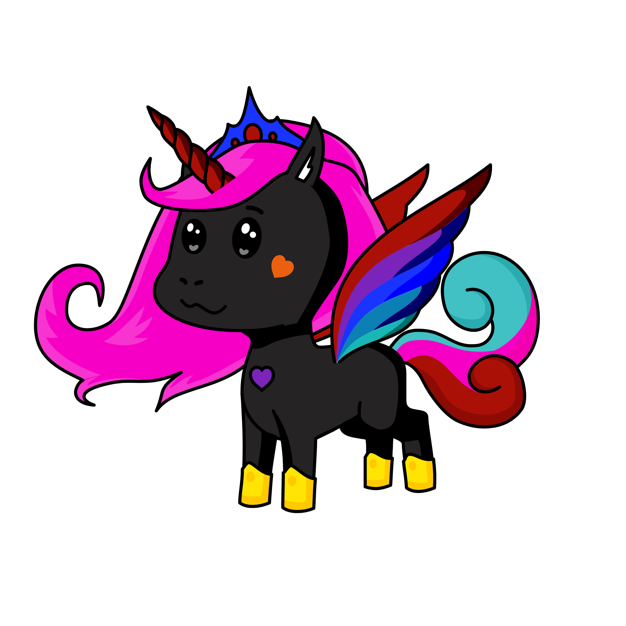 Queen Shadows, the unicorn