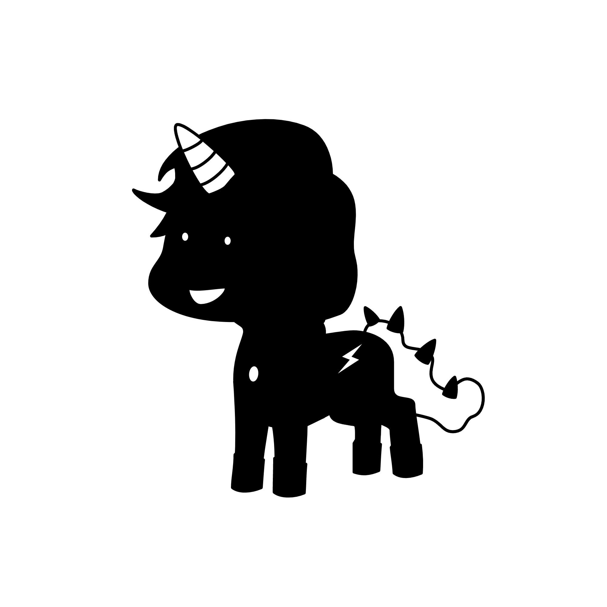in the middle of the dark, you see a creepy shadowy figure following you, the unicorn