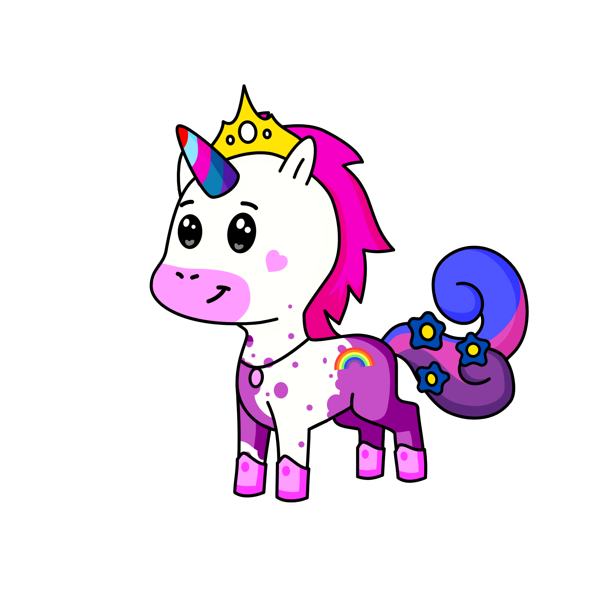 Rainbow, the unicorn