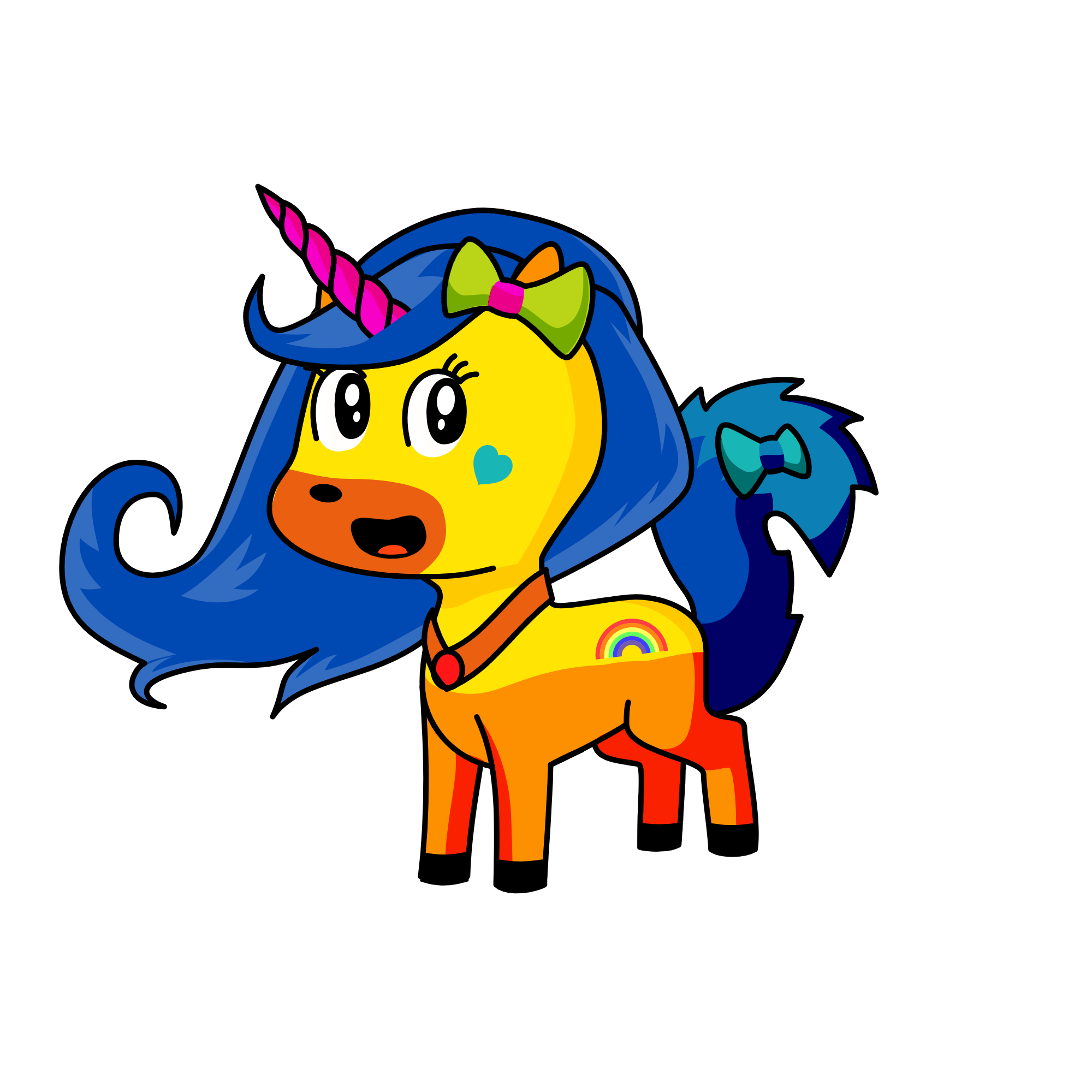 Sunset, the unicorn