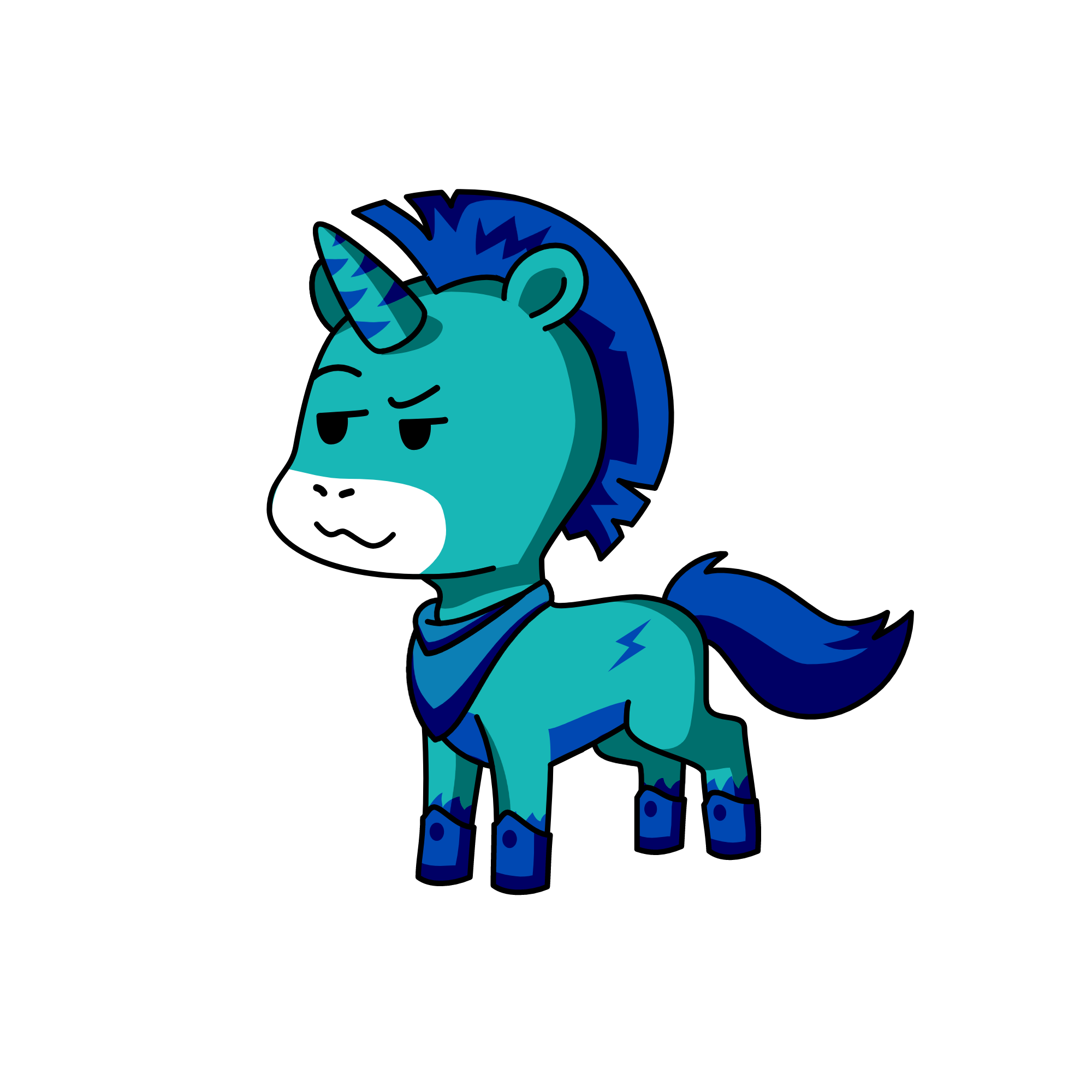 Spikey, the unicorn