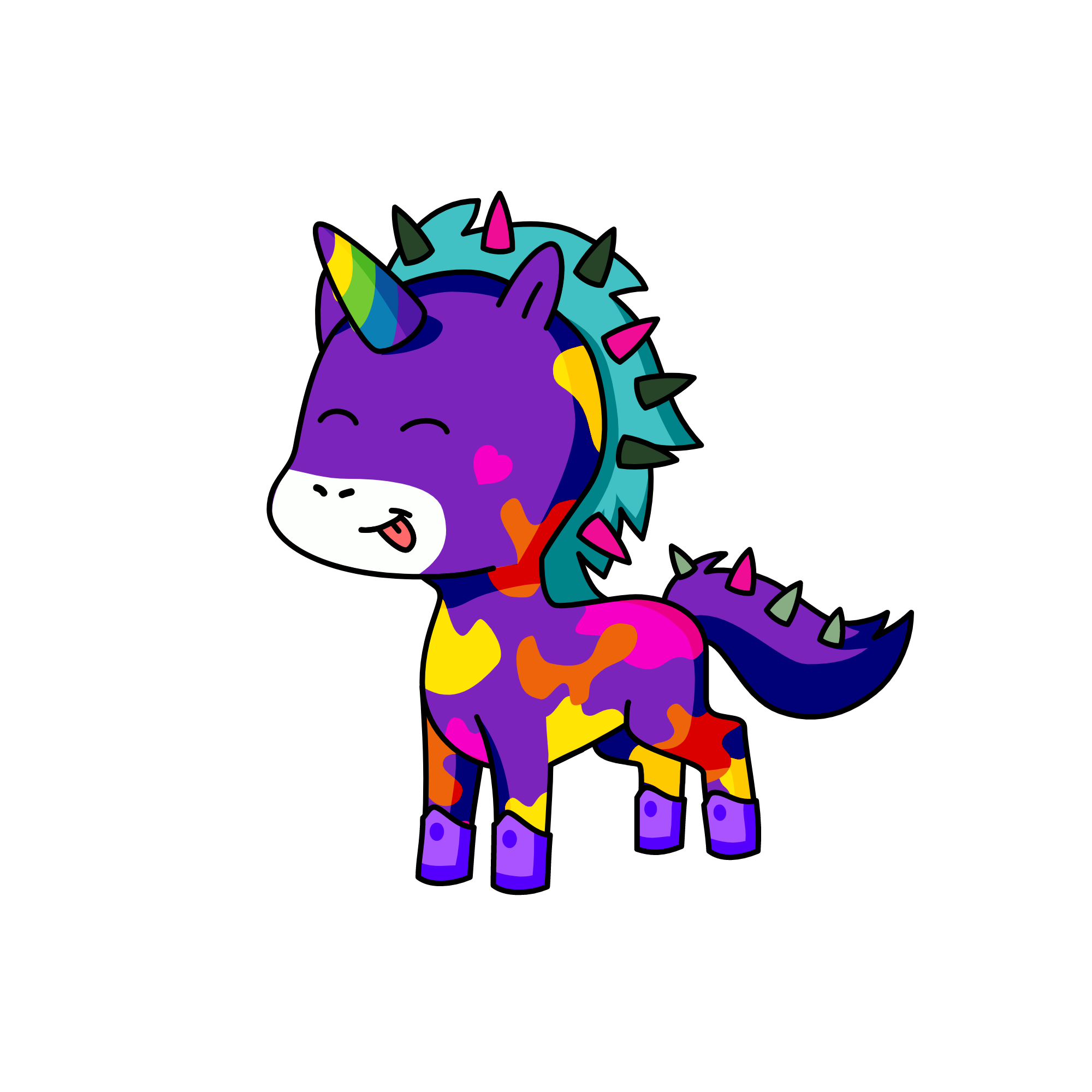 spiky, the unicorn