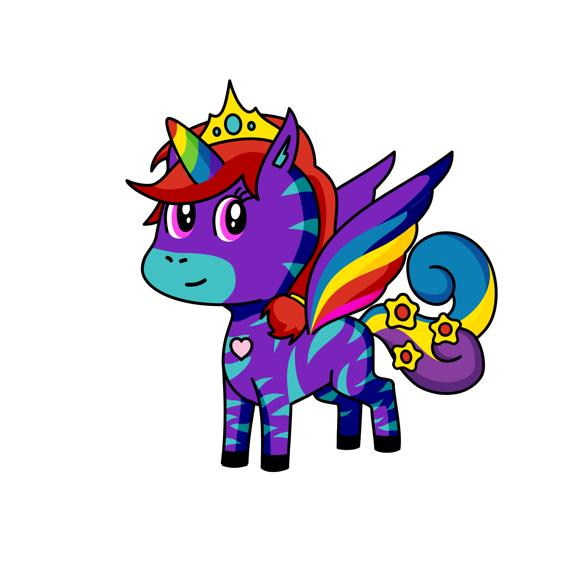 Cream side, the unicorn