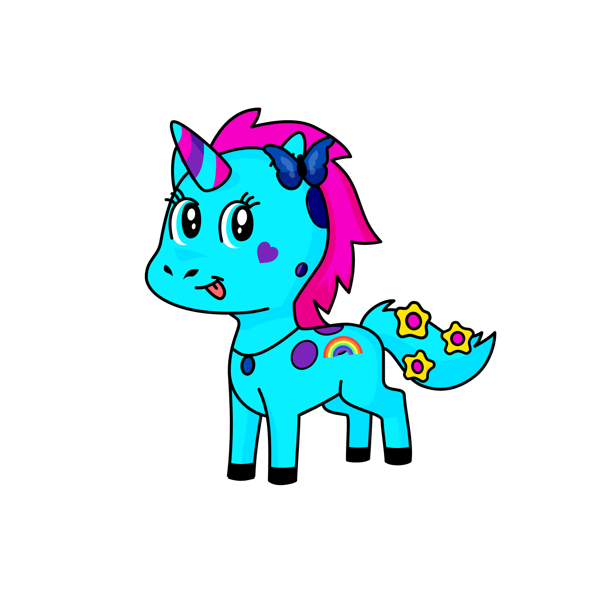 rainbowdash, the unicorn