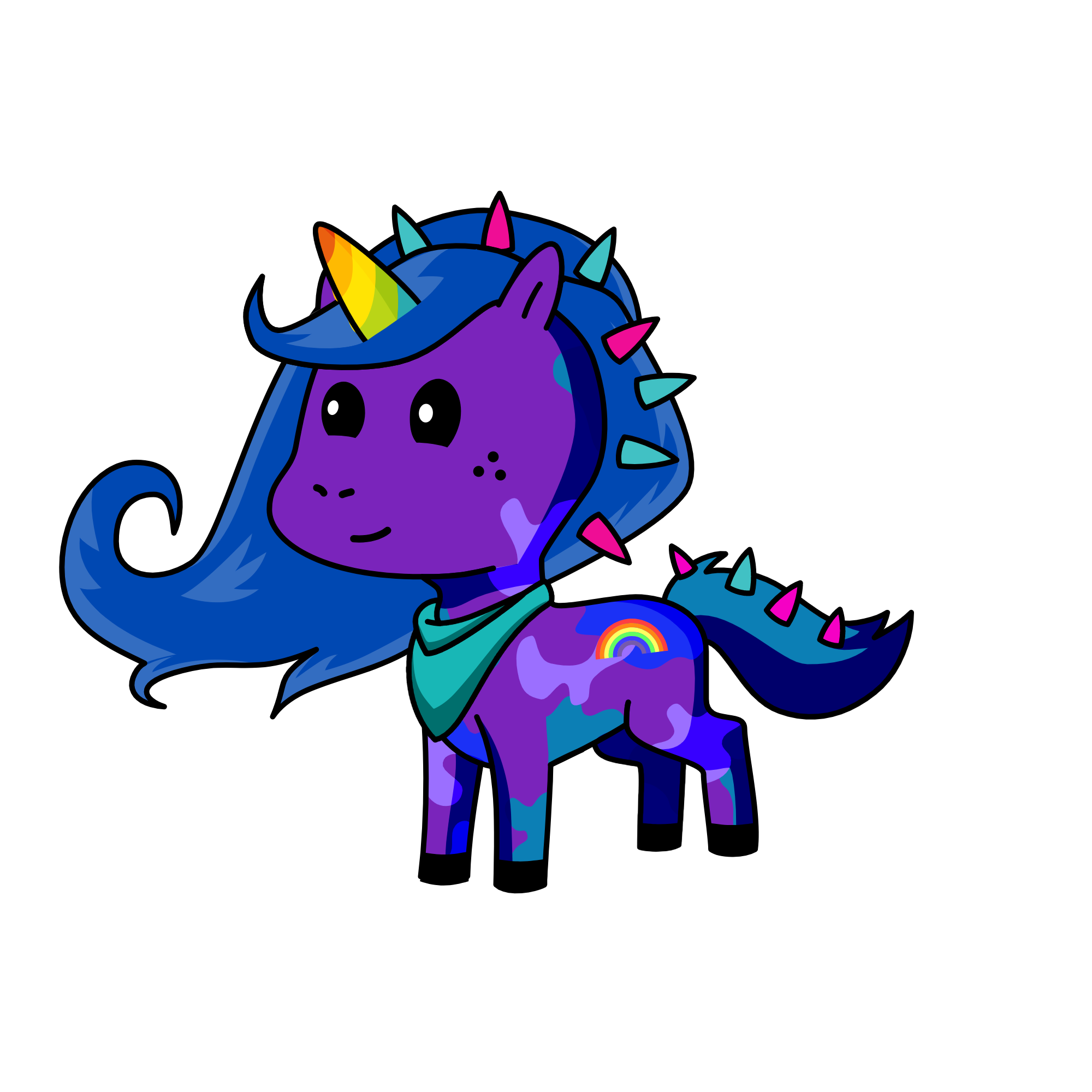 Rainbow, the unicorn