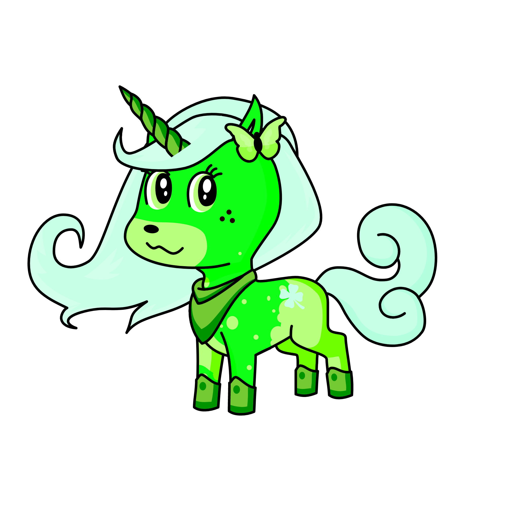 ...:..clover..:..., the unicorn