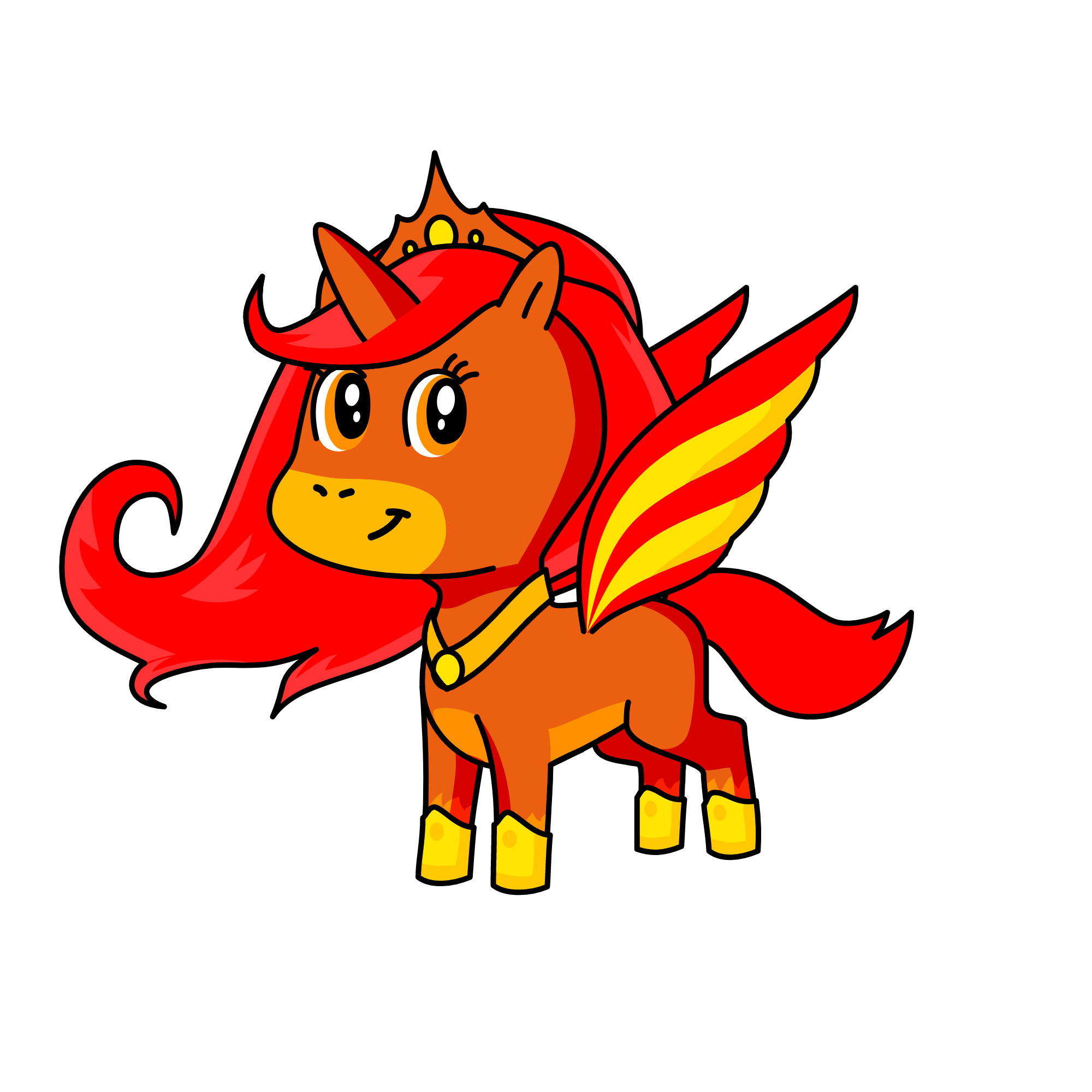 Queen Fire Tiger, the unicorn
