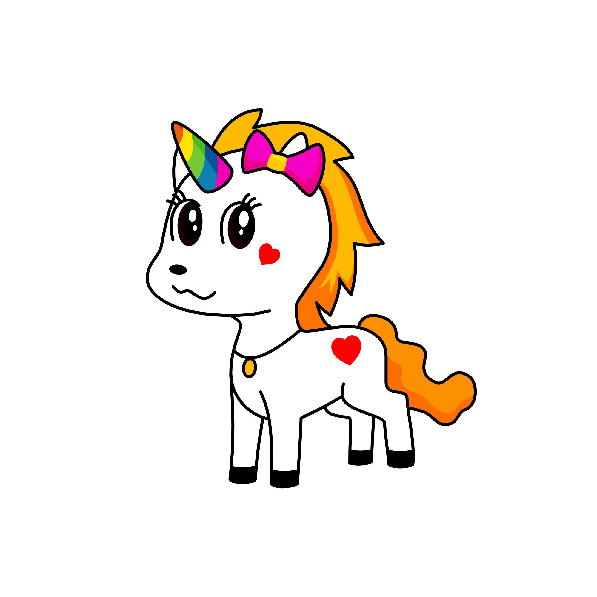 Rainbow, the unicorn