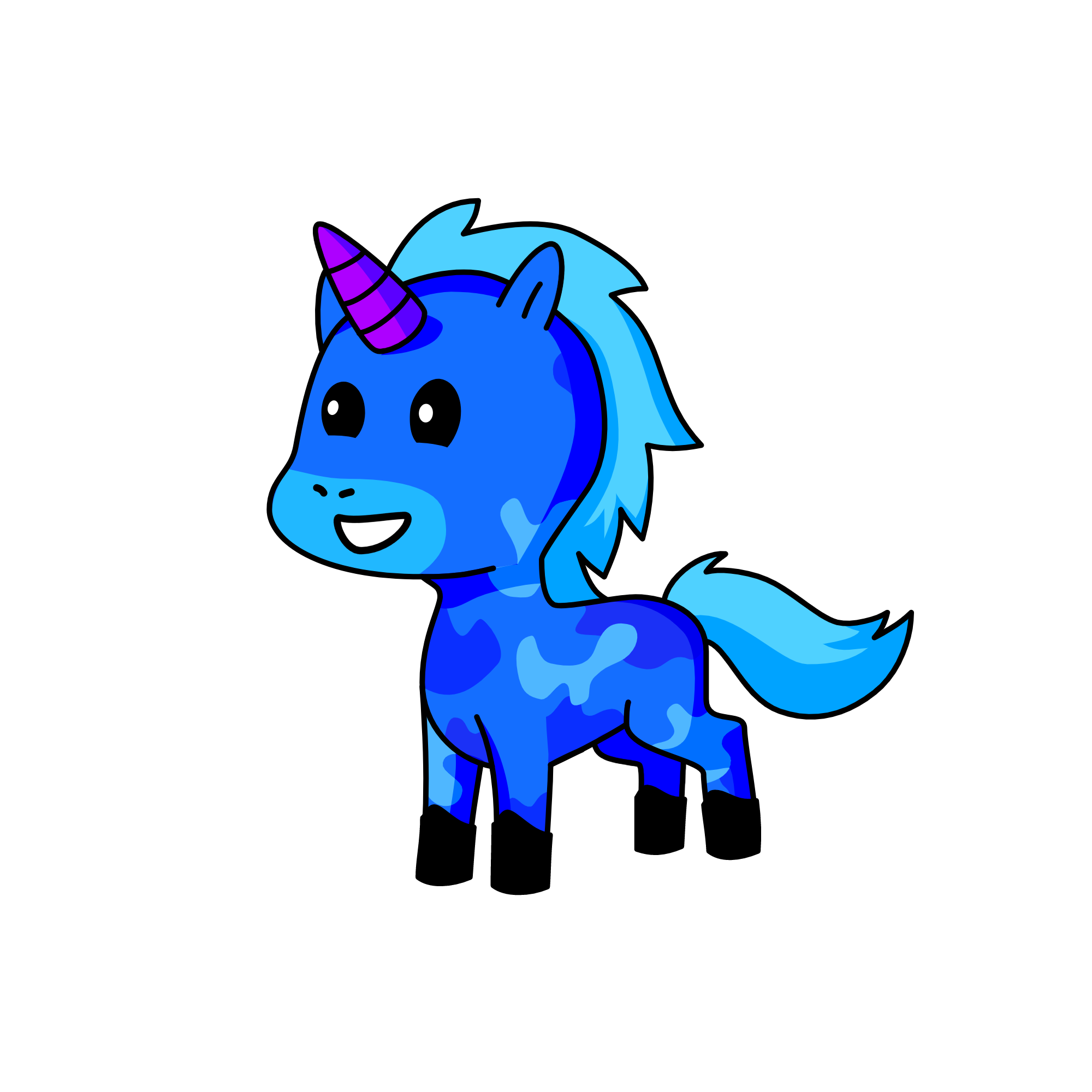 Blueberry, the unicorn