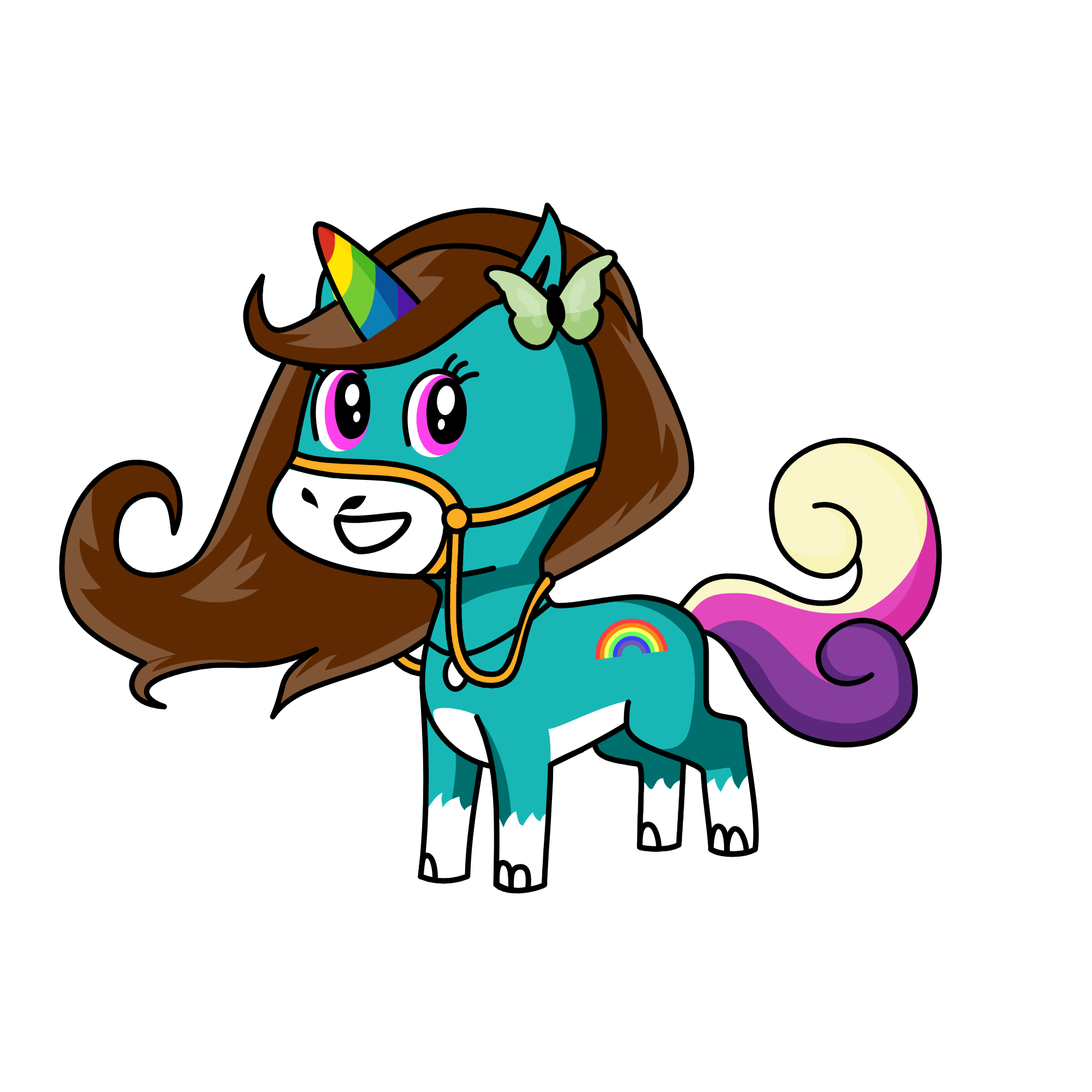 Rainbow, the unicorn
