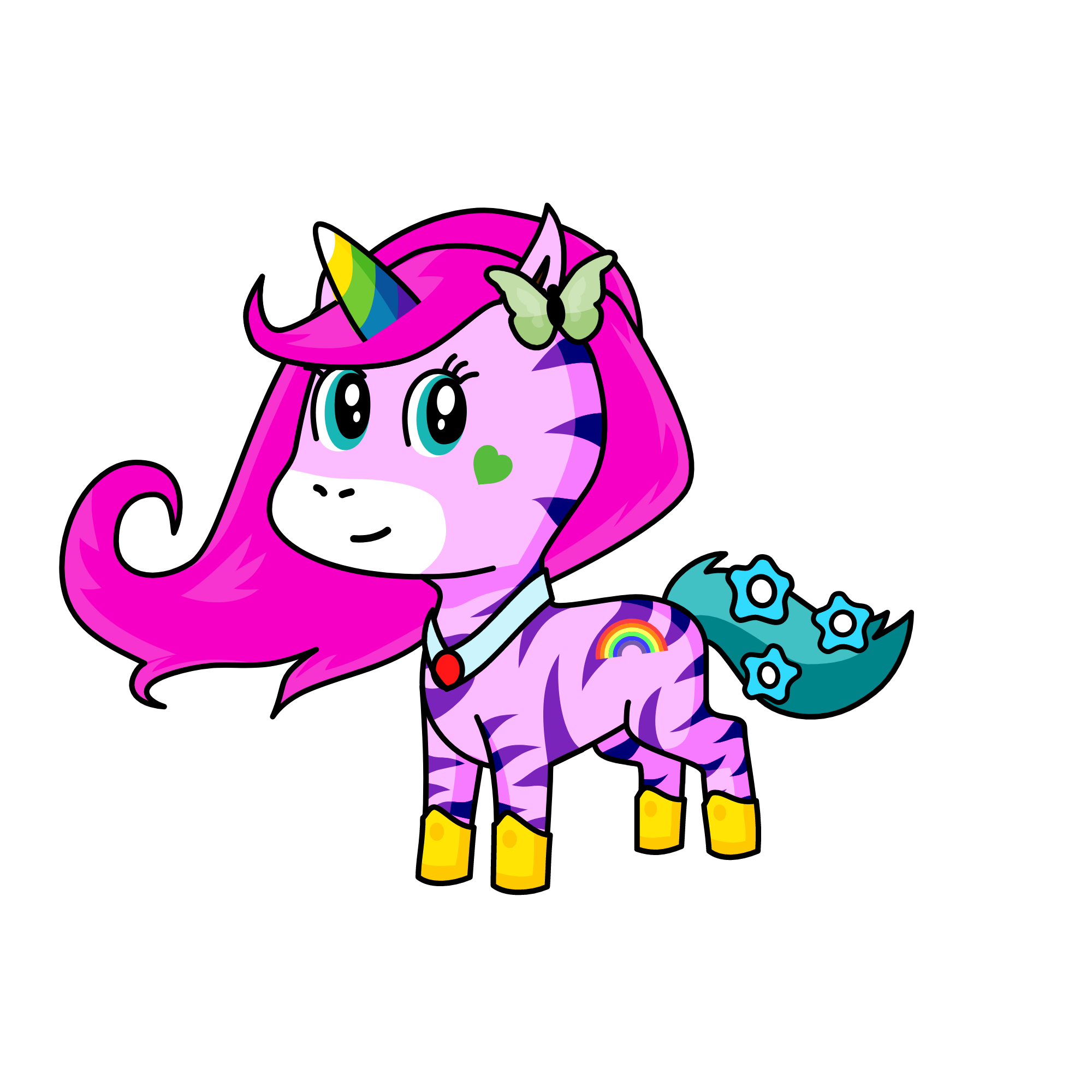 Rainbow, the unicorn