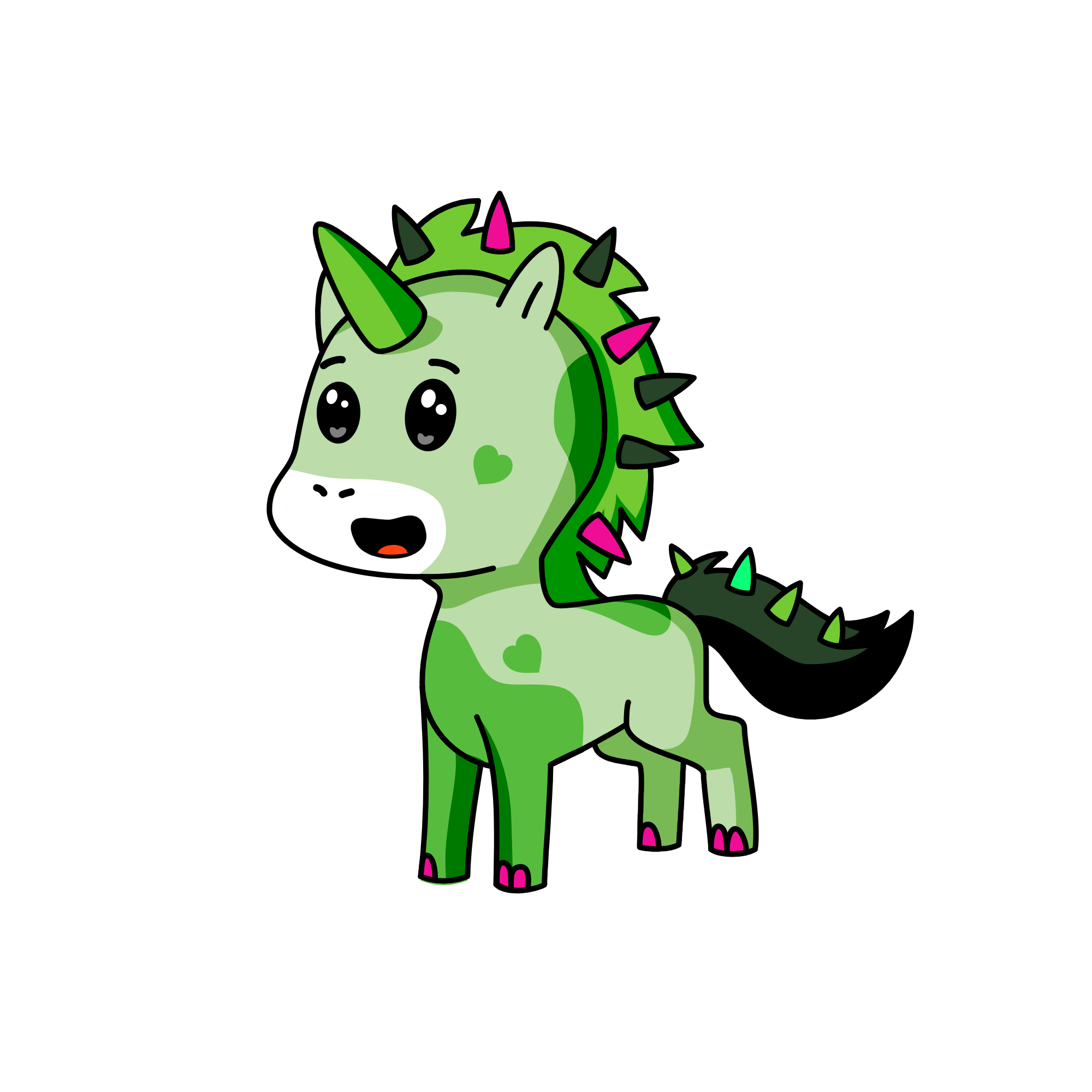 Green Land, the unicorn