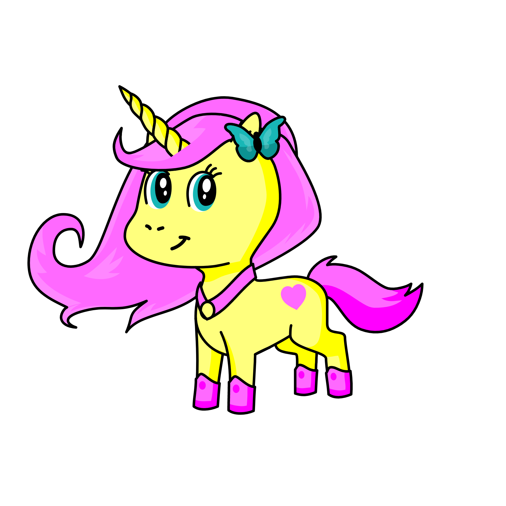 Flattershine, the unicorn