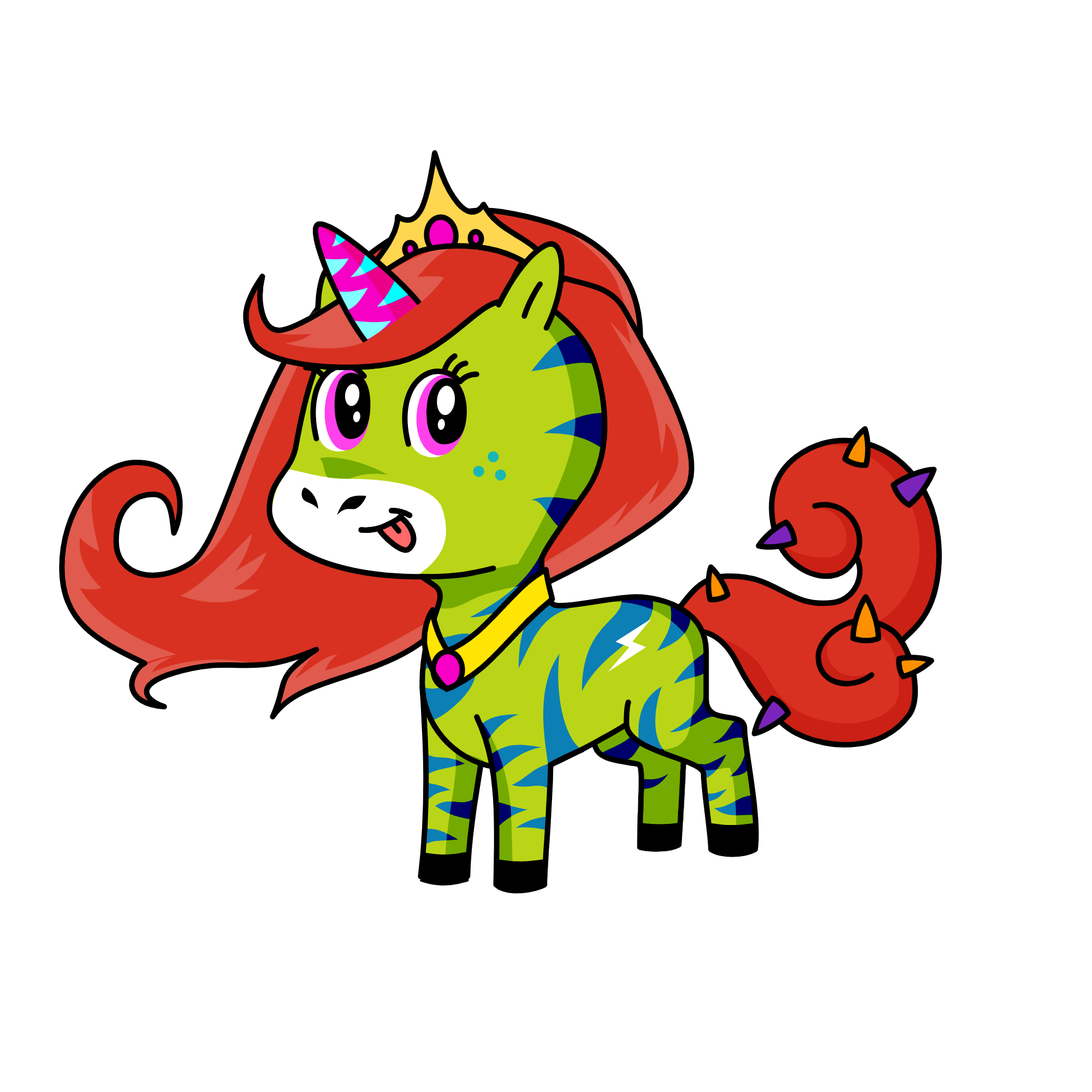 Queen of Chaos, the unicorn