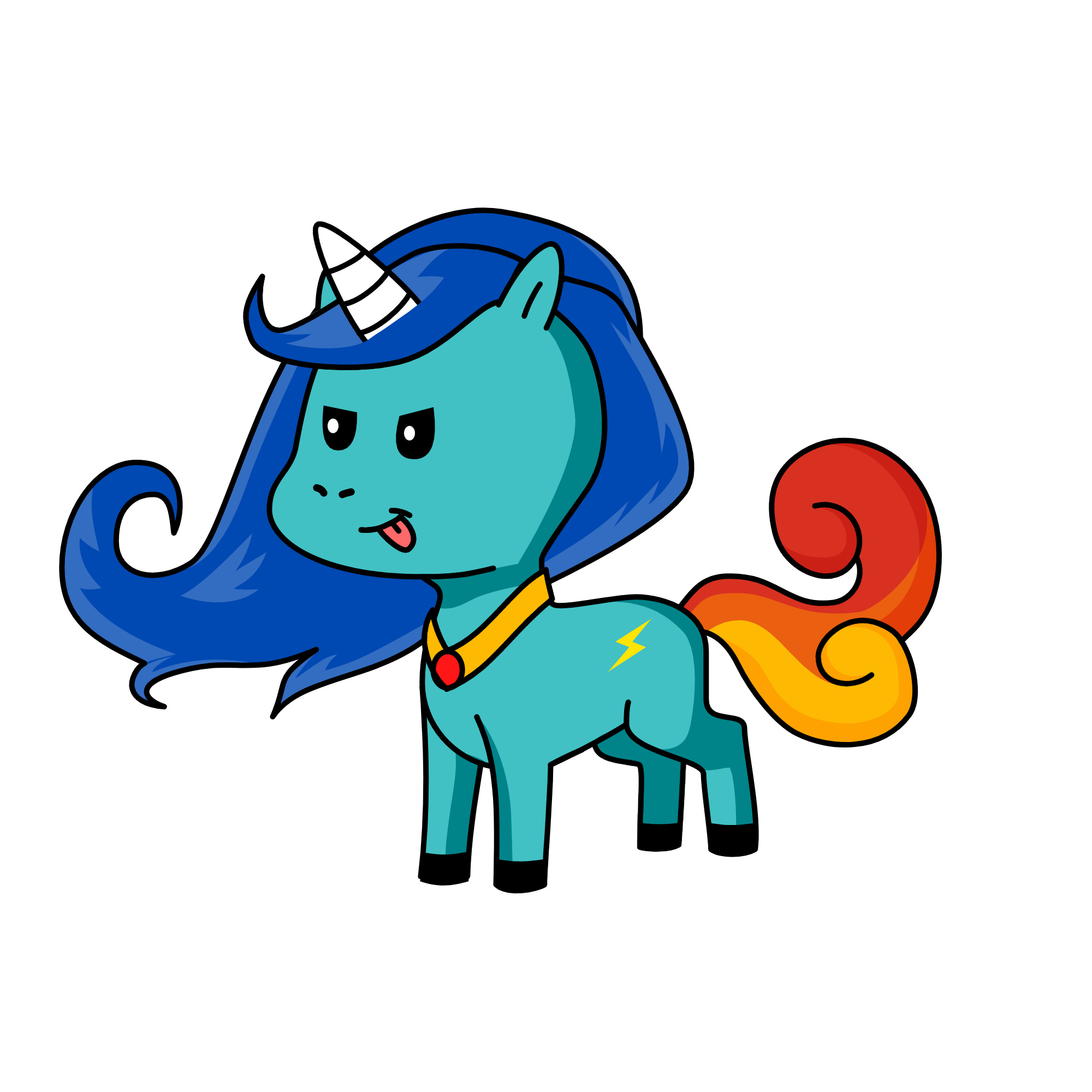 Rainbow Dash, the unicorn